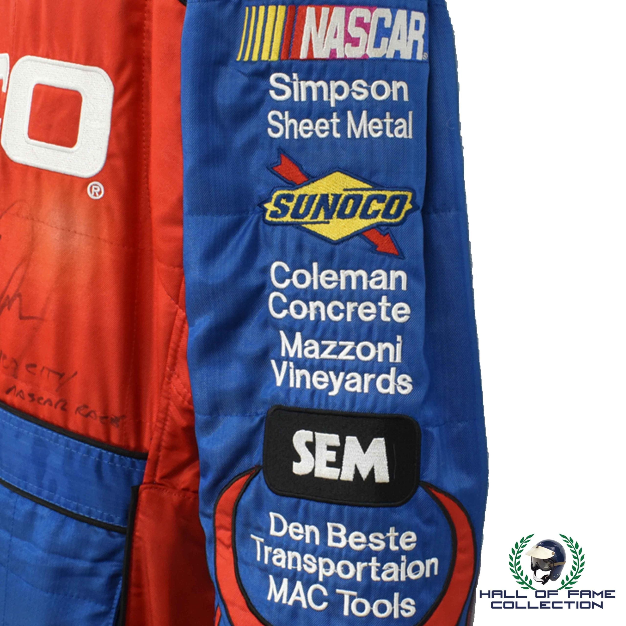 2006 Paul Tracy Signed Race Worn Mexico City 250 Nascar Suit