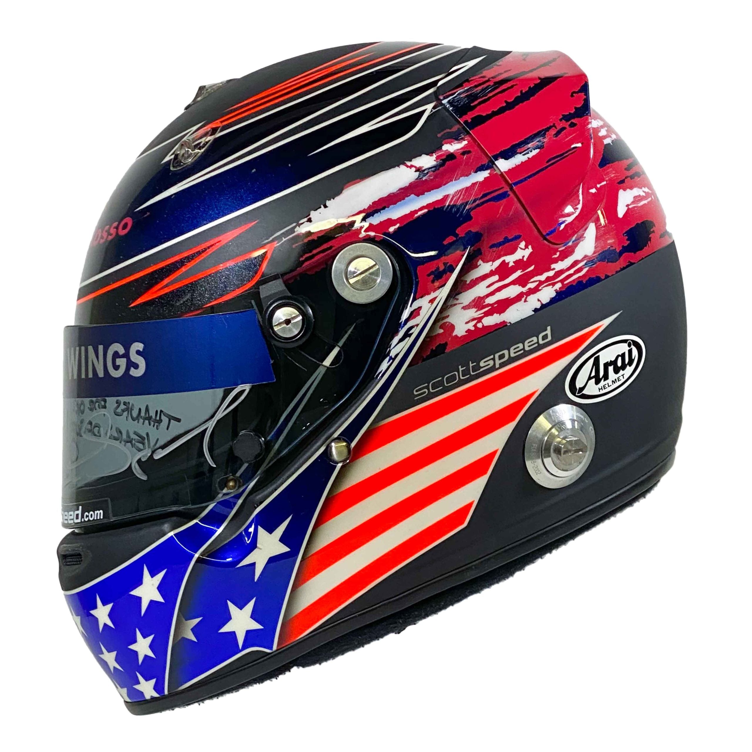 2006 Scott Speed Signed Race Used Toro Rosso Arai GP-5 RC F1 Helmet