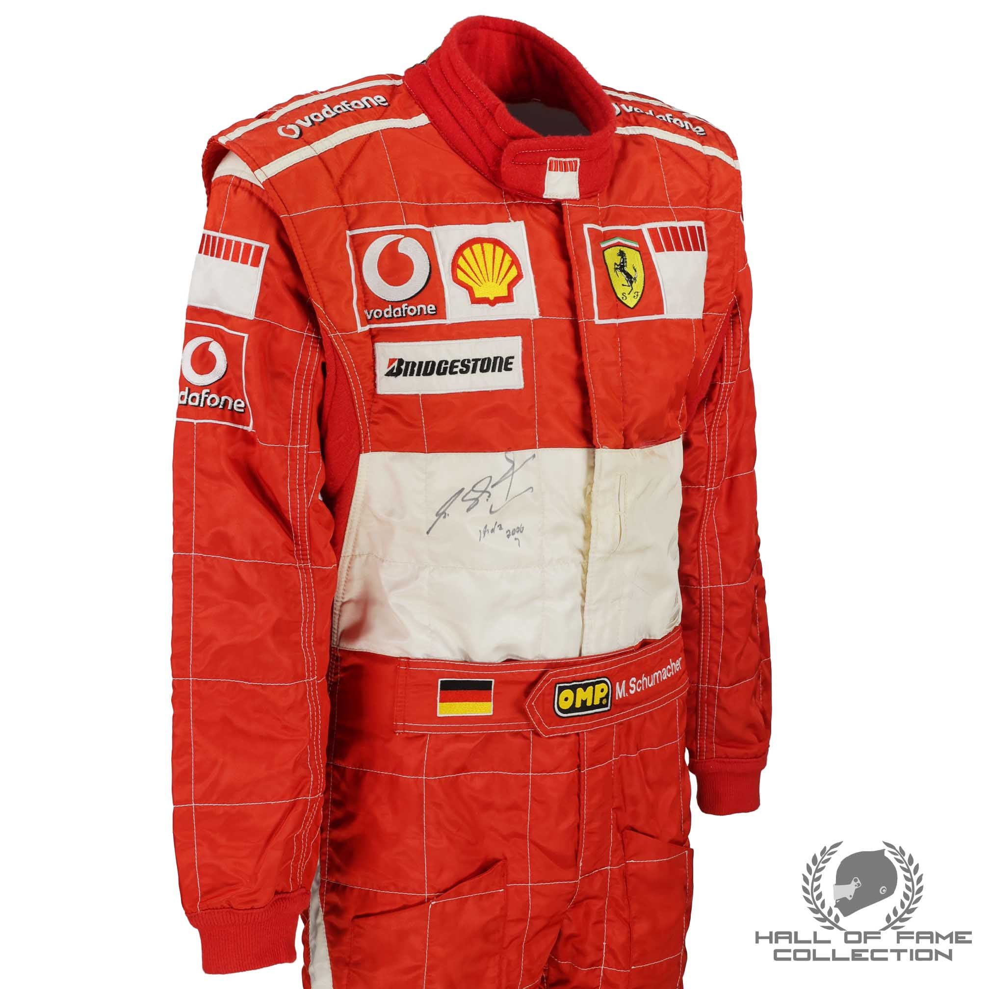 2006 Michael Schumacher Signed Race Winning San Marino GP Scuderia Ferrari F1 Suit