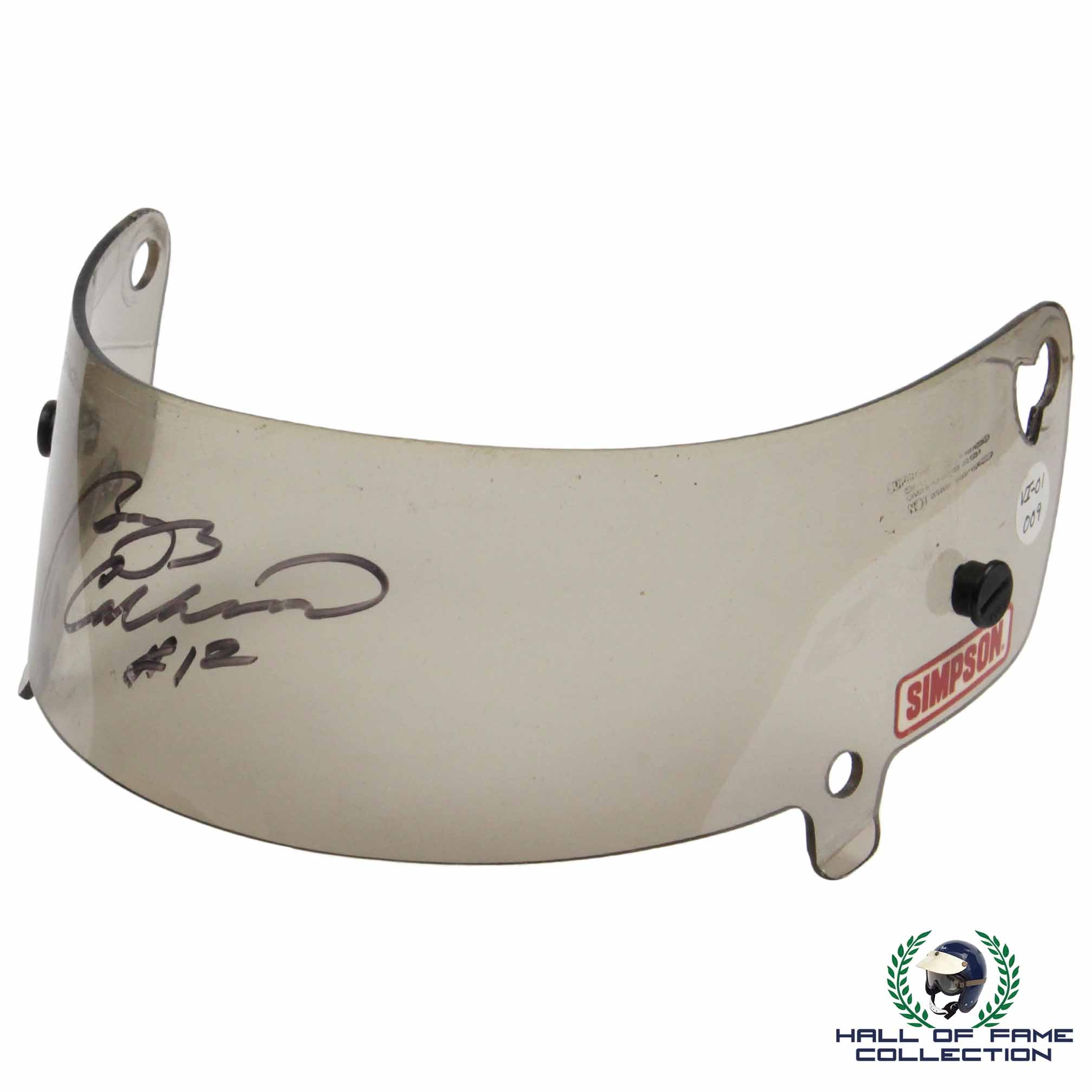 1996 Buzz Calkins Signed Championship Used Bradley Motorsports IndyCar Visor