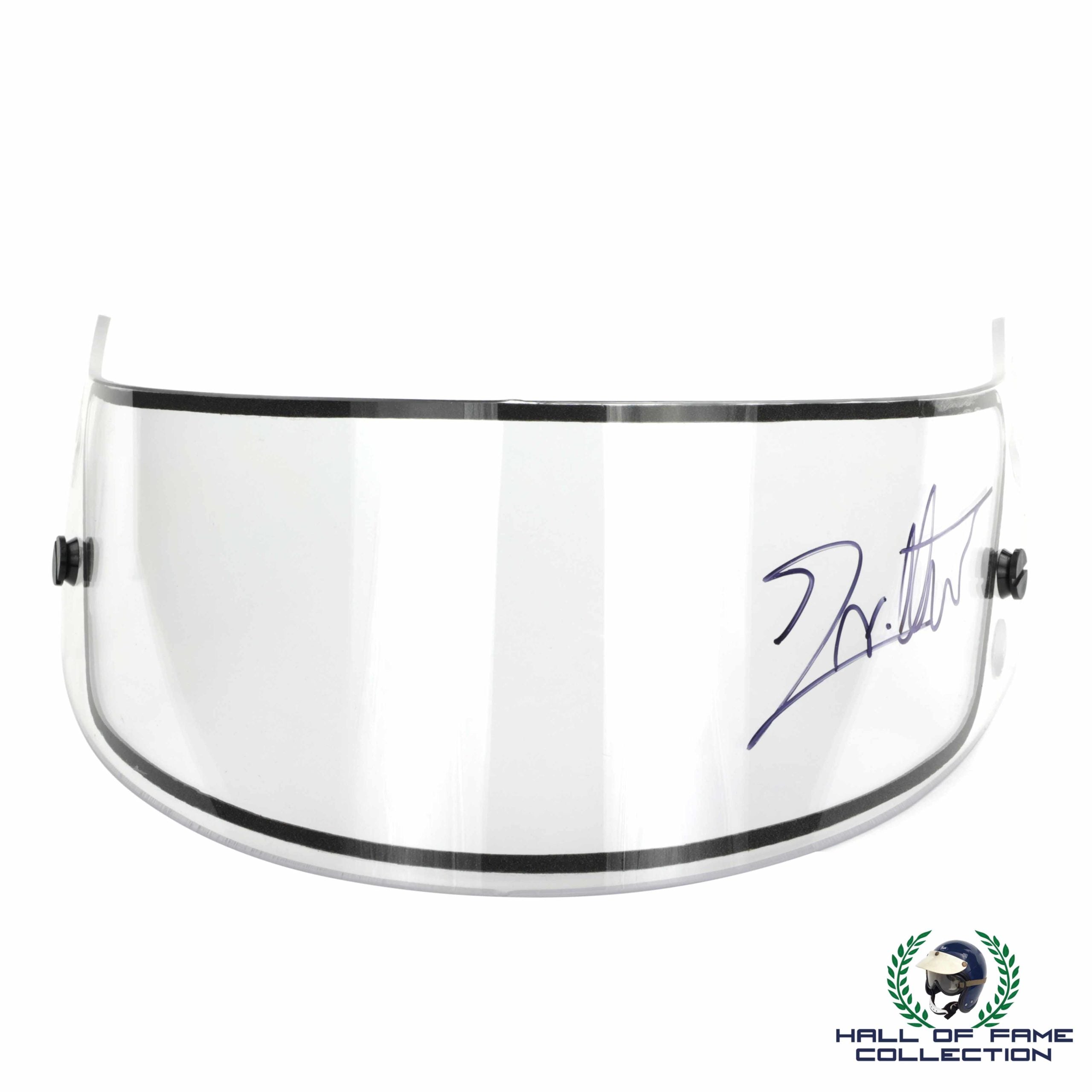 2007 Jacques Villeneuve Signed Race Used Bill Davis Racing Nascar Visor