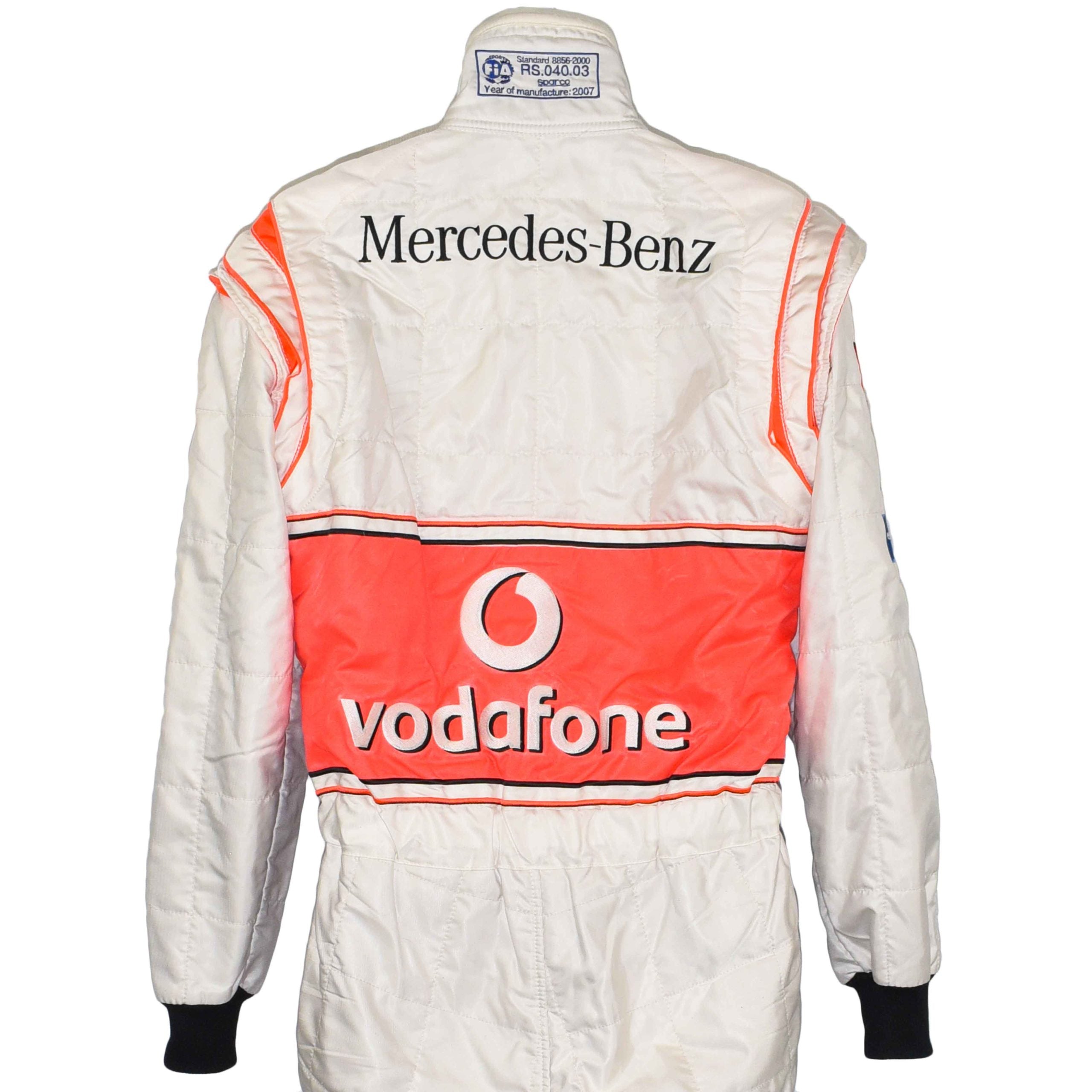 2007 Lewis Hamilton Rookie Used Vodafone McLaren Mercedes Formula 1 Suit