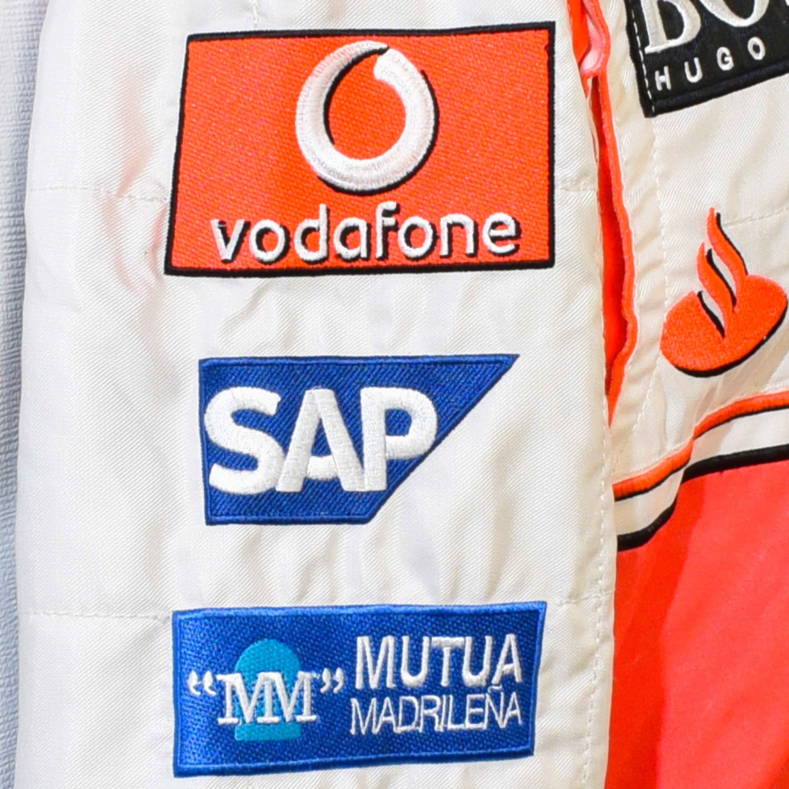 2007 Lewis Hamilton Rookie Used Vodafone McLaren Mercedes Formula 1 Suit