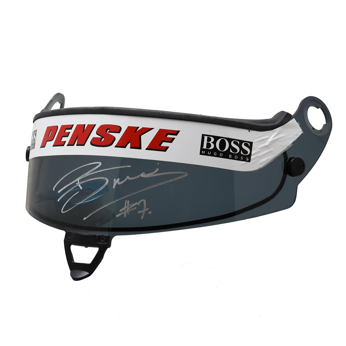2007 Romain Dumas Signed Race Used Penske Racing AMLS Champion Visor