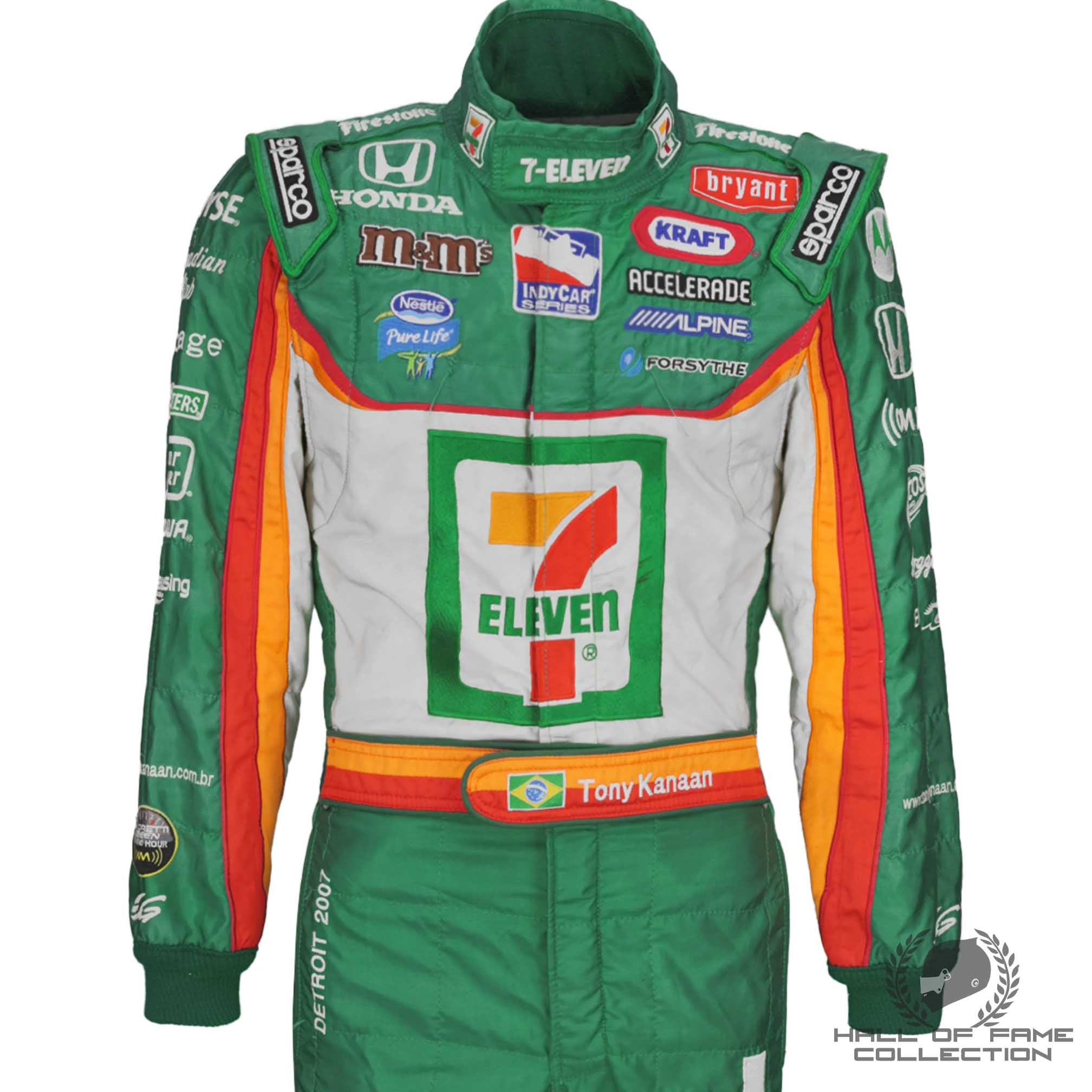 2007 Tony Kanaan Detroit Indy Grand Prix Win Race Used Andretti Green Racing IndyCar Suit