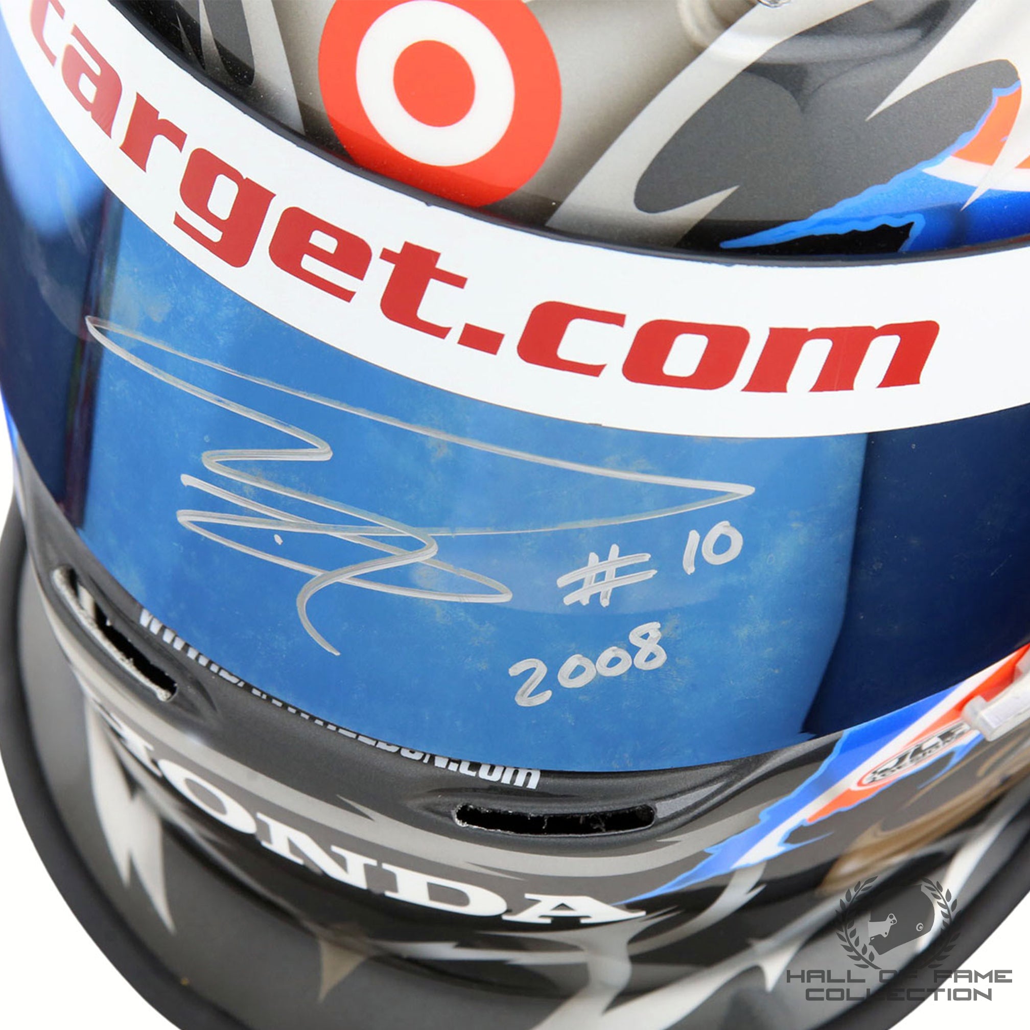 2008 Dan Wheldon Signed Chip Ganassi Racing IndyCar Helmet