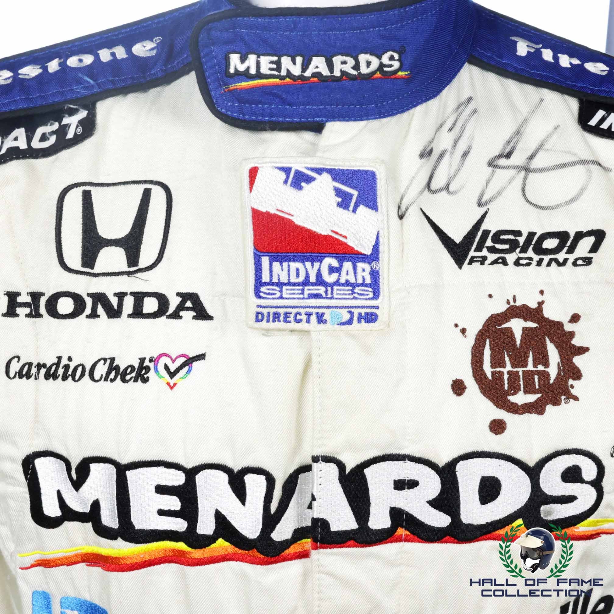 2008 Ed Carpenter Signed Race Used Menards IndyCar Suit