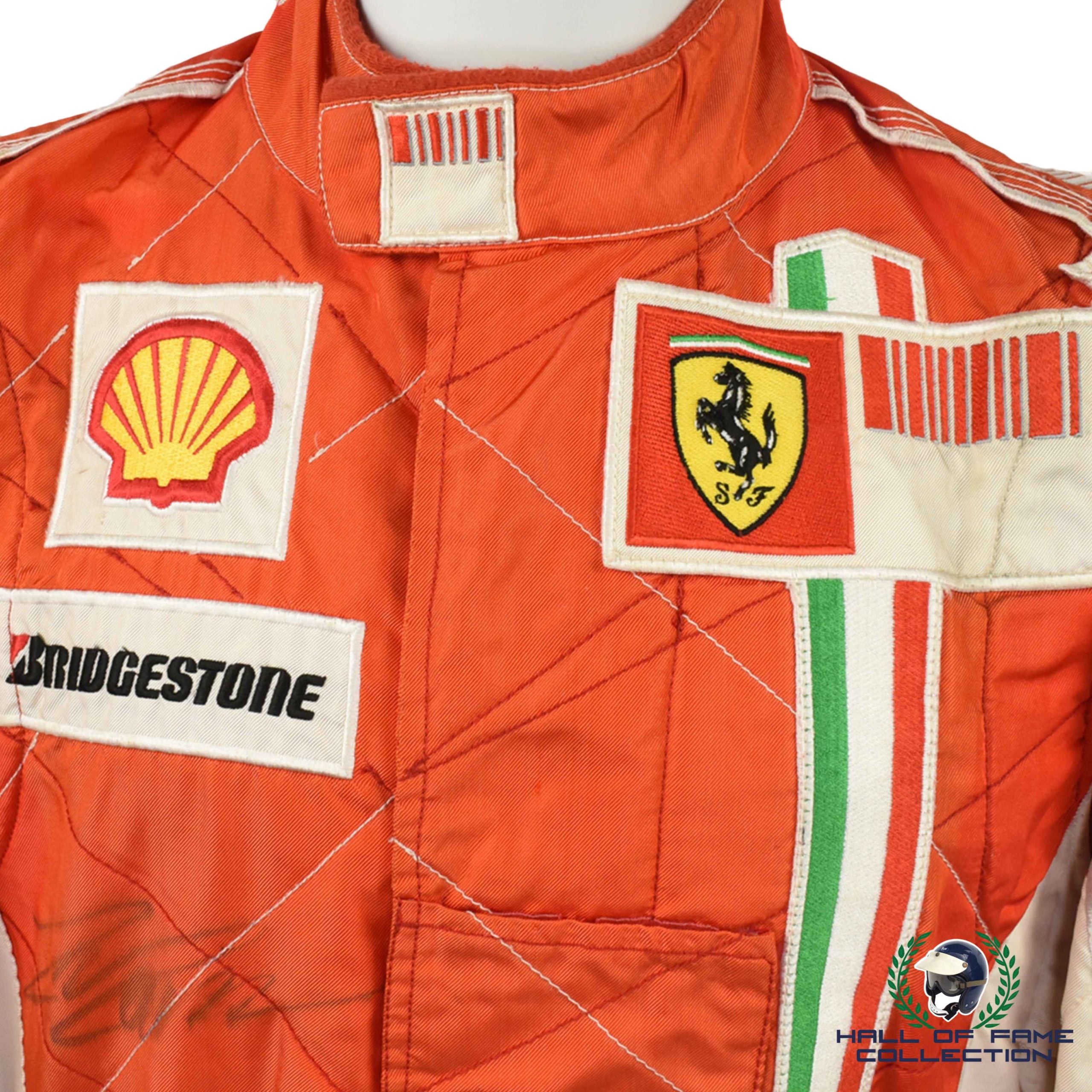 2008 Felipe Massa Signed Race Worn Monaco GP Scuderia Ferrari F1 Suit