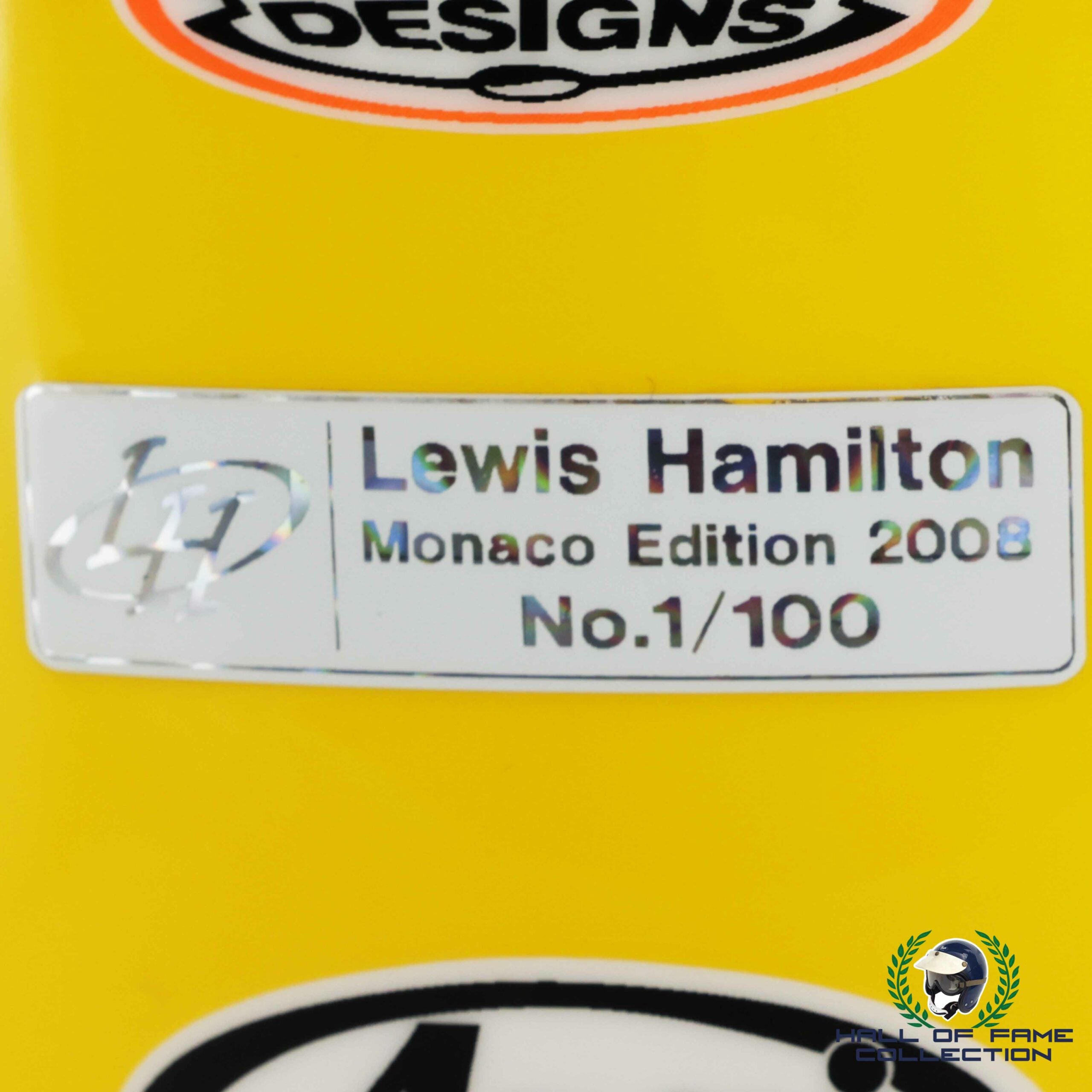 2008 Lewis Hamilton Signed 1st World Championship Monaco GP Diamond 1/1 Replica F1 Helmet