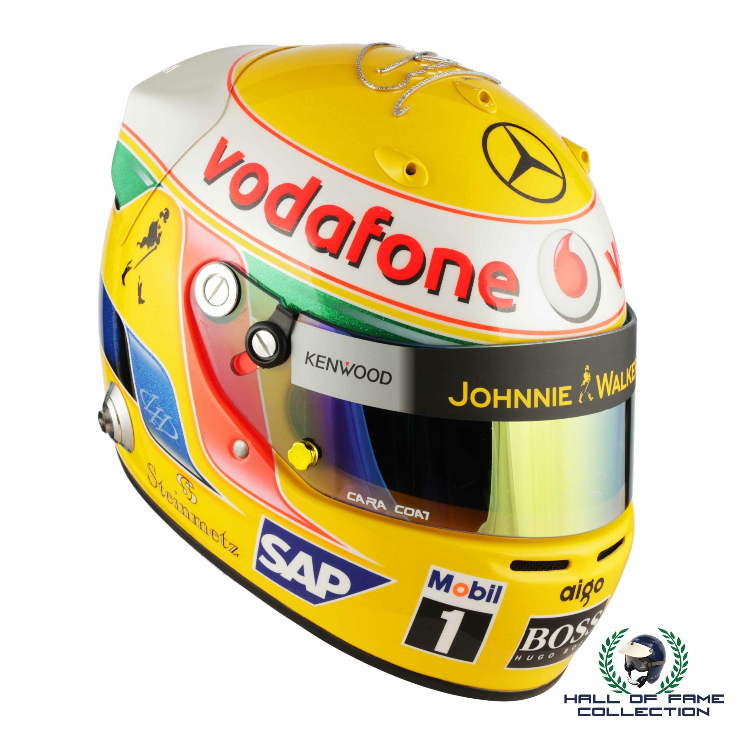 2008 Lewis Hamilton Signed 1st World Championship Monaco GP Diamond 1/1 Replica F1 Helmet