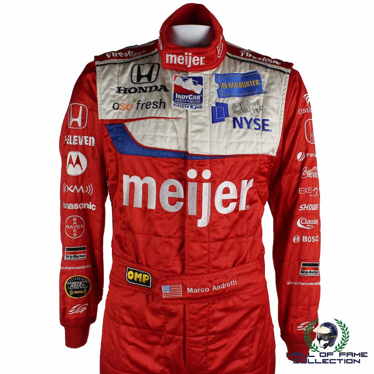 2008 Marco Andretti Signed Race Used Andretti Green Racing IndyCar Suit