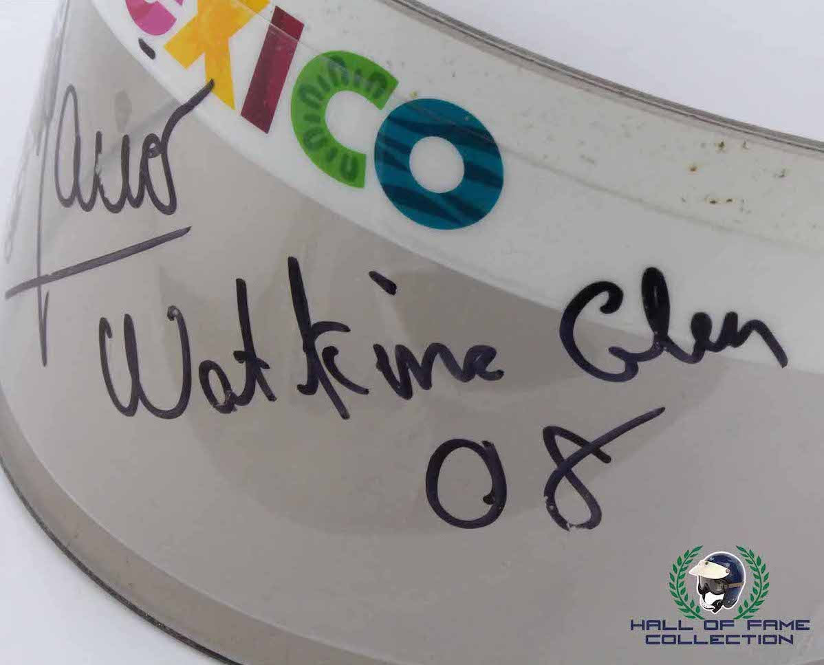 2008 Mario Dominquez Signed Watkins Glen Race Pacific Coast Motorsports IndyCar Visor