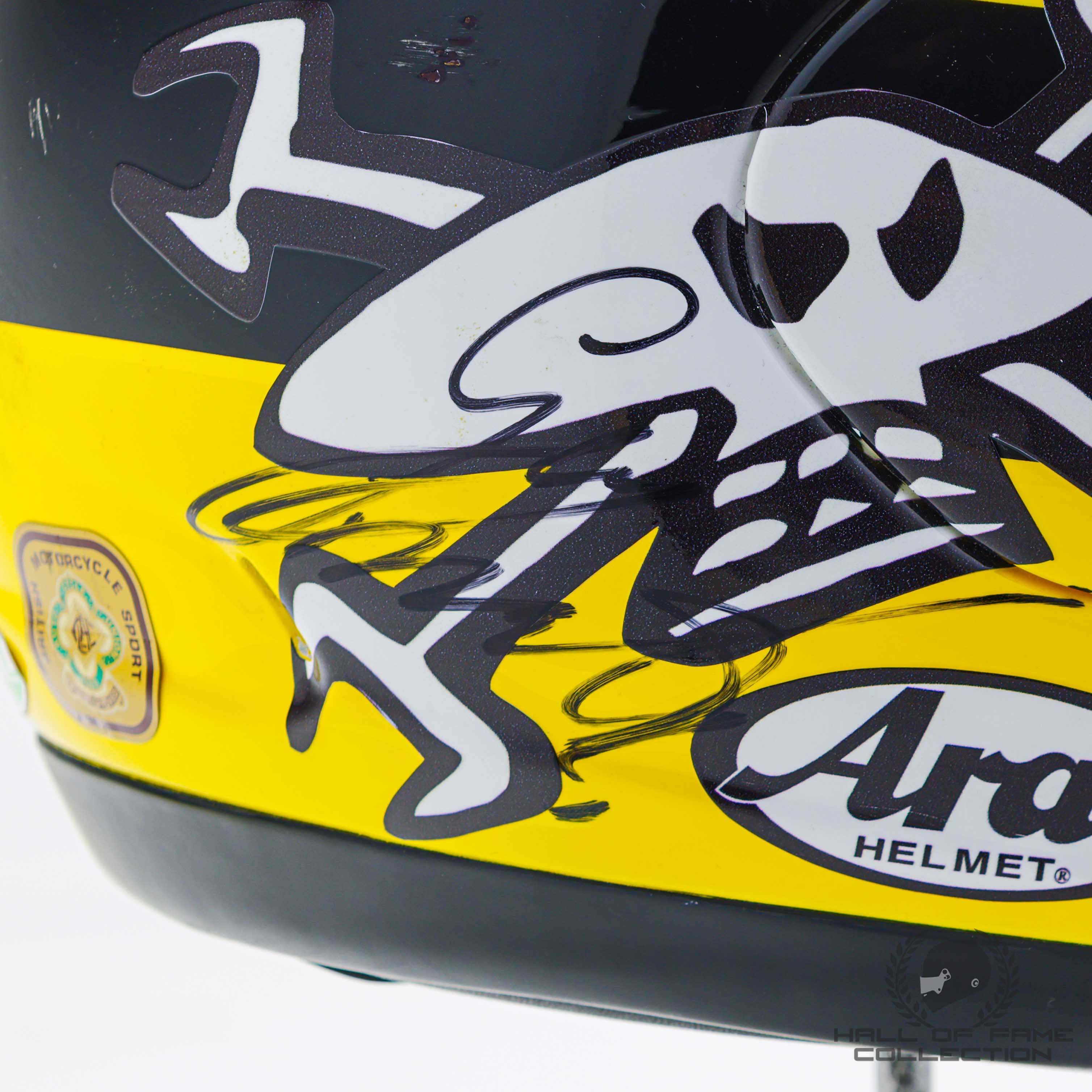 2008 Guy Martin Signed Macau GP Used Motorcycle Racing Helmet