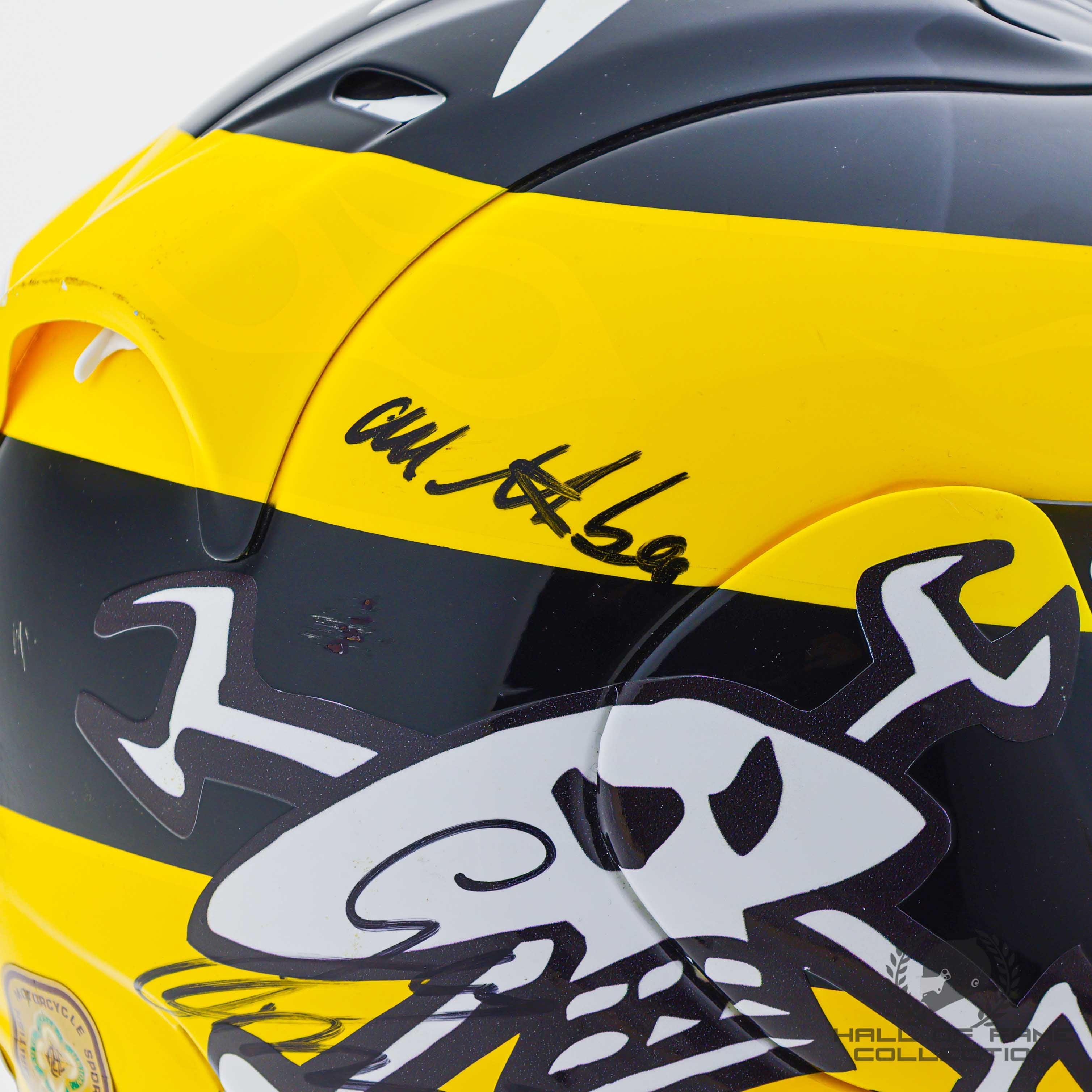 2008 Guy Martin Signed Macau GP Used Motorcycle Racing Helmet