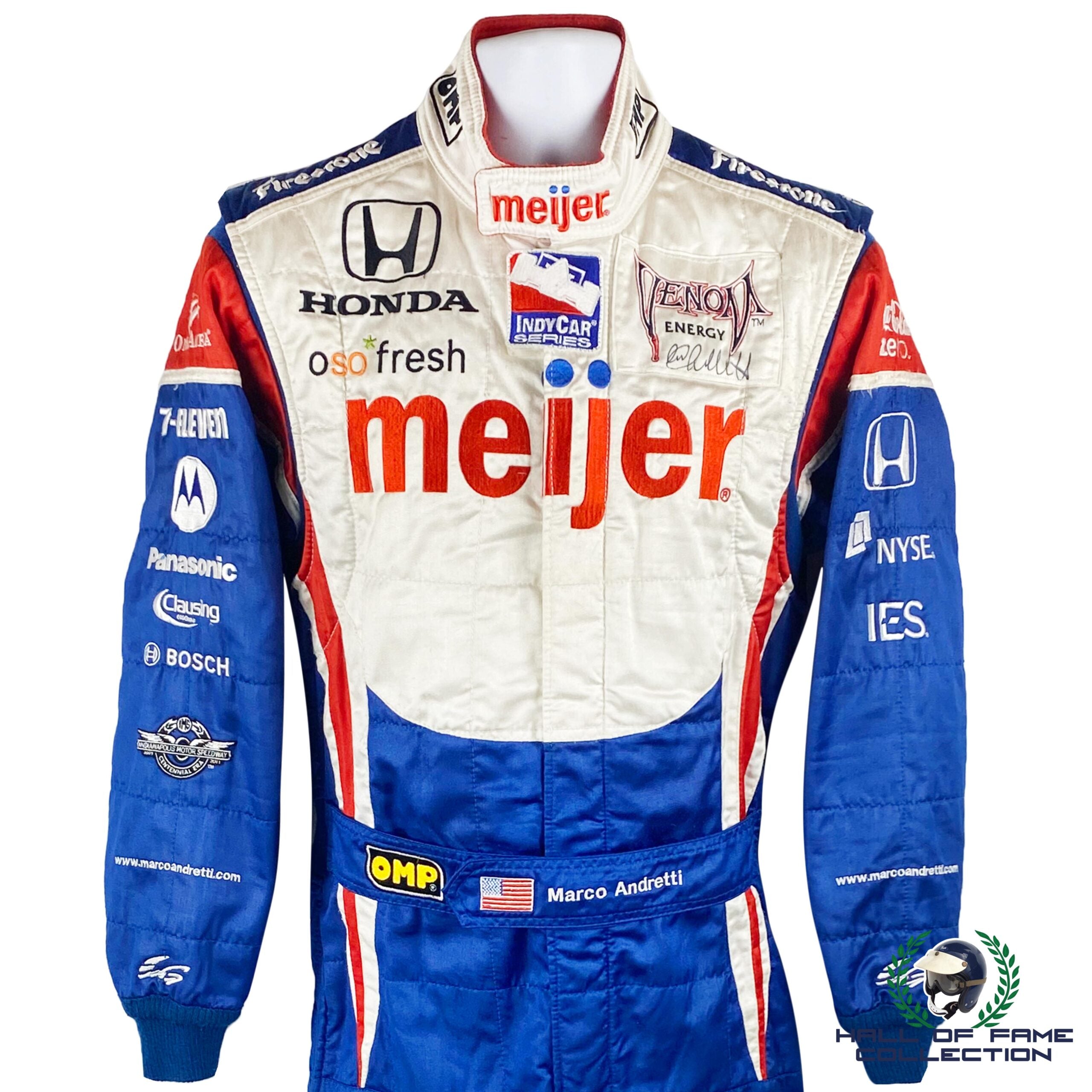 2009 Marco Andretti Signed Chicago & Kentucky Used Andretti Green Racing IndyCar Suit