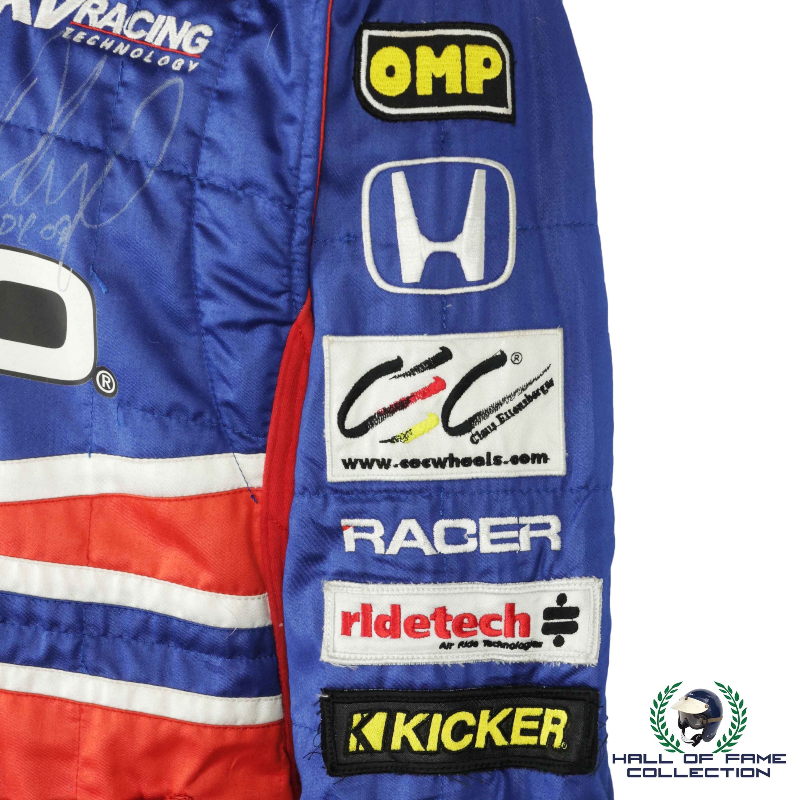 2010 Paul Tracy Signed Used Geico KV Racing Indy 500 Suit