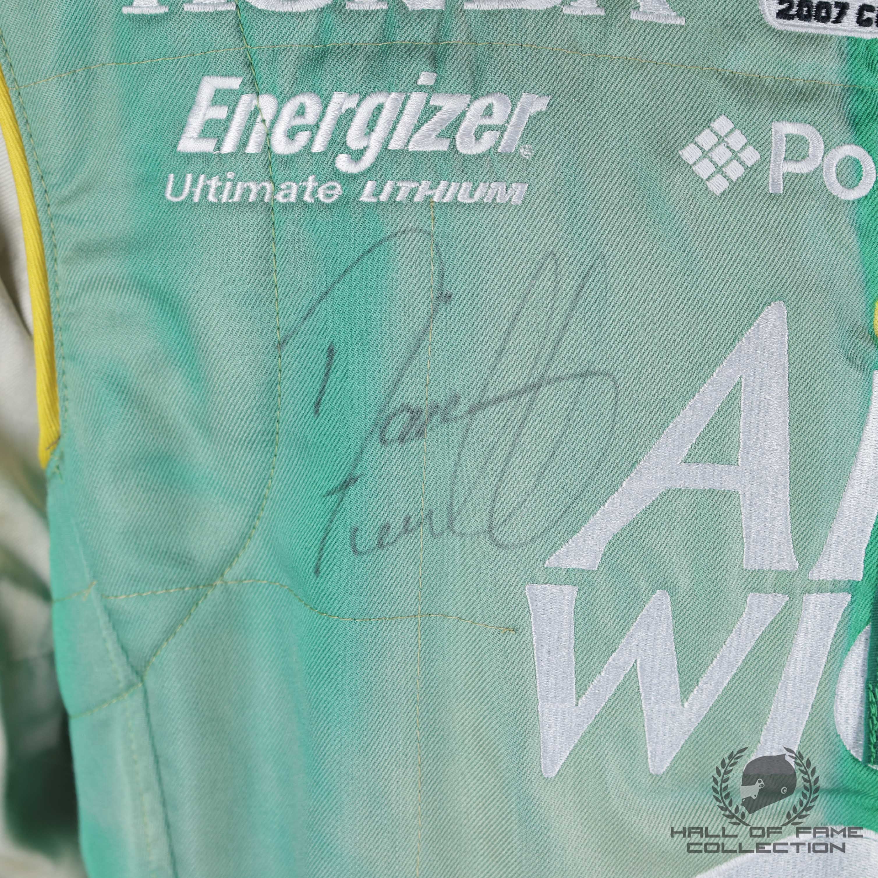 2009 Dario Franchitti Signed Championship Season Used Target Ganassi Racing Indycar Suit