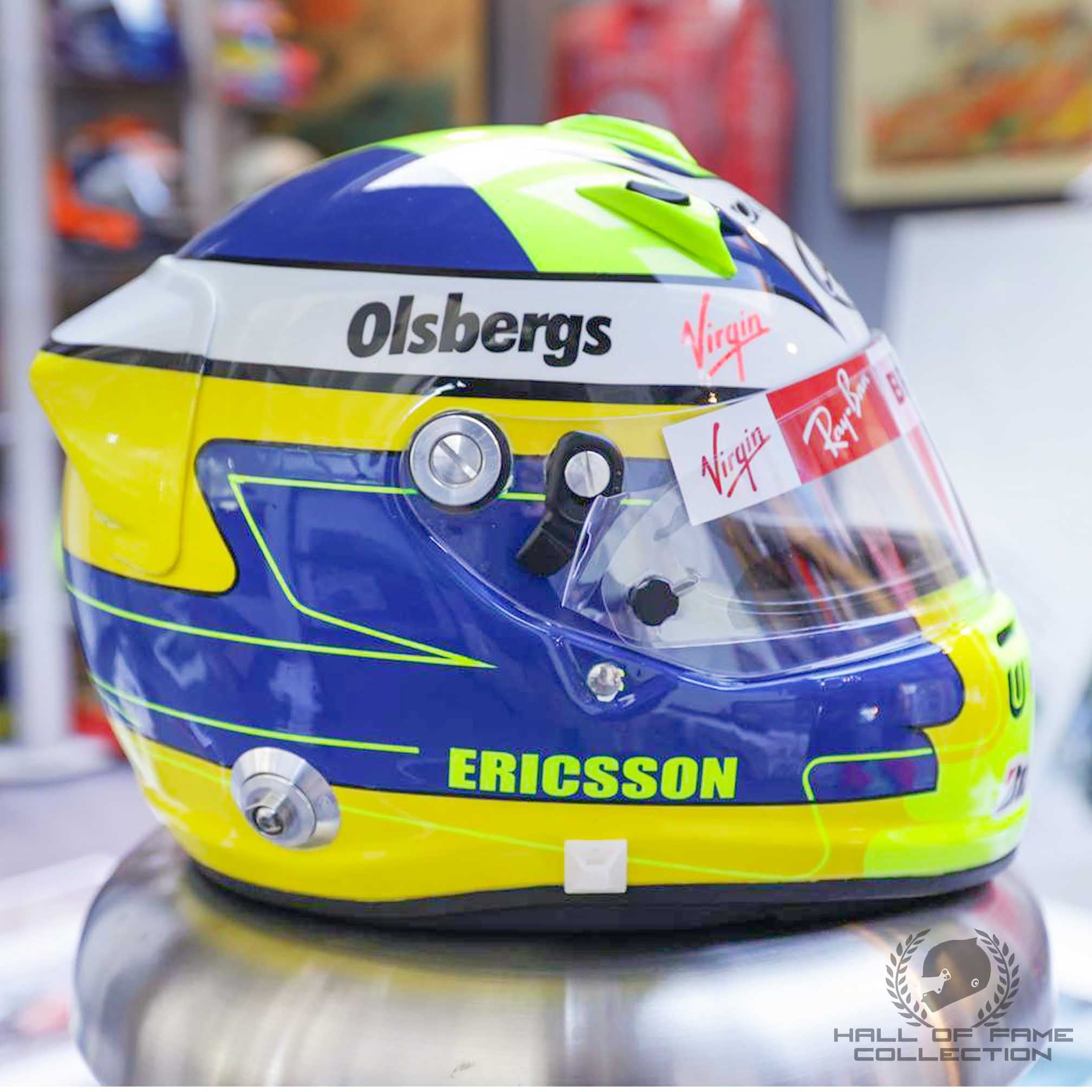 2009 Marcus Ericsson Signed Brawn GP Replica F1 Helmet