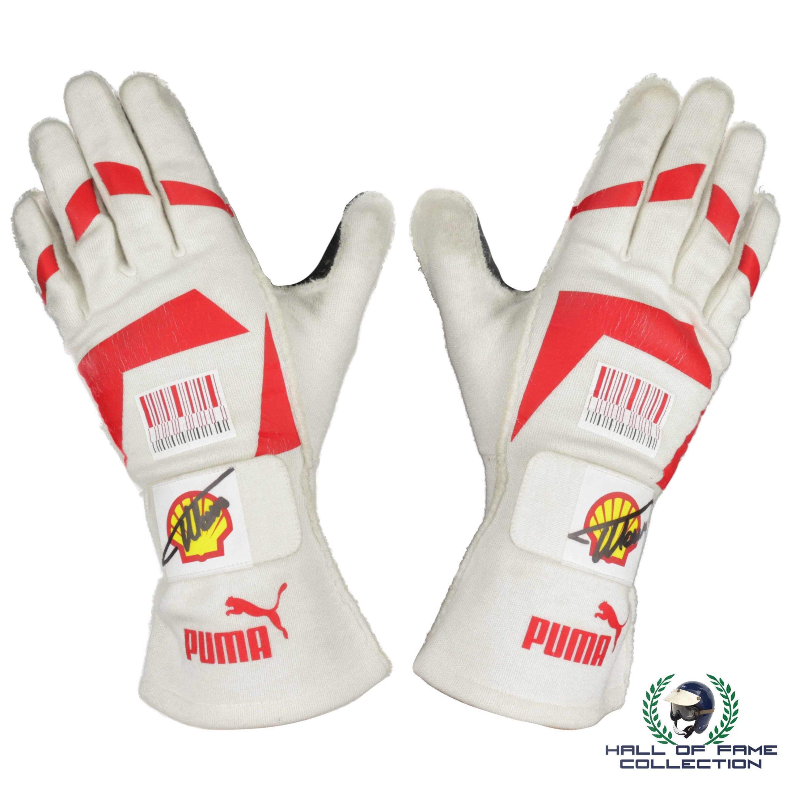 2010 Fernando Alonso Signed Race Used Japanese GP Scuderia Ferrari F1 Gloves