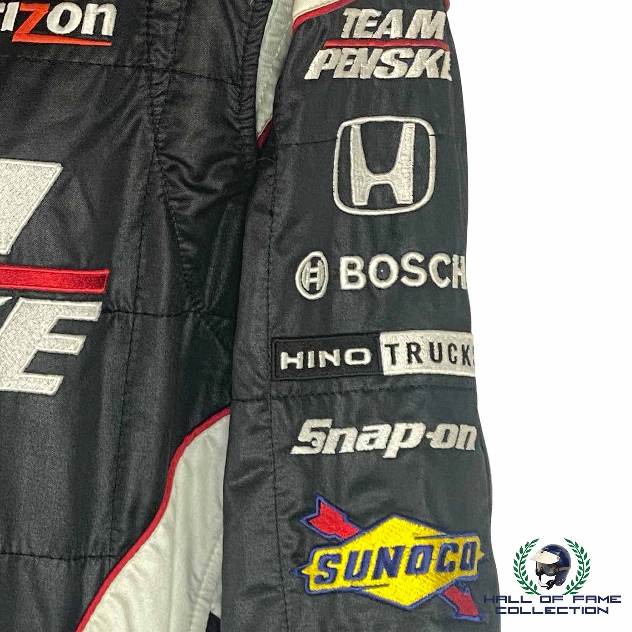 2010 Helio Castroneves Signed Race Used Team Penske IndyCar Suit