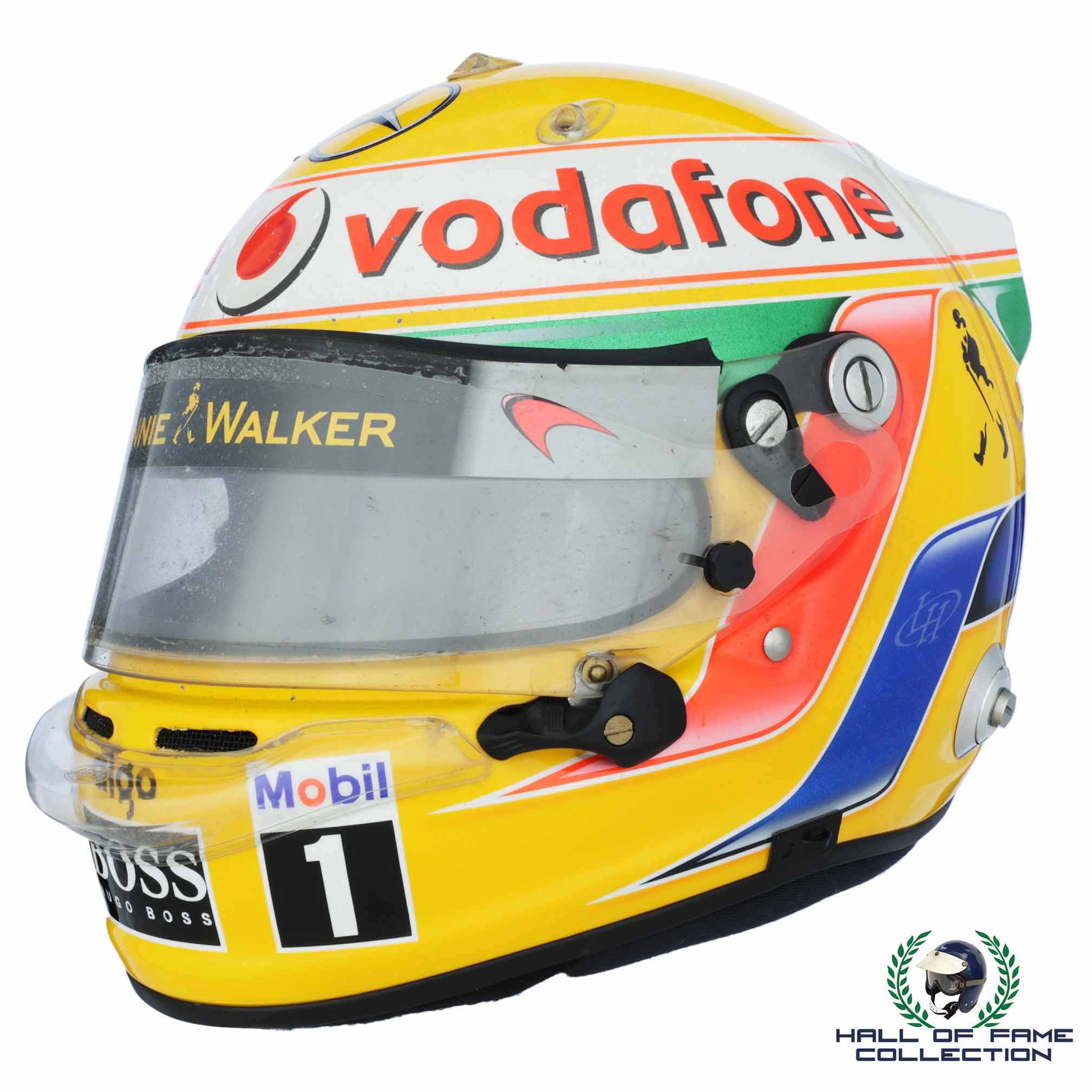 2010 Lewis Hamilton Chinese & Malaysian GP Race Used McLaren Mercedes F1 Helmet