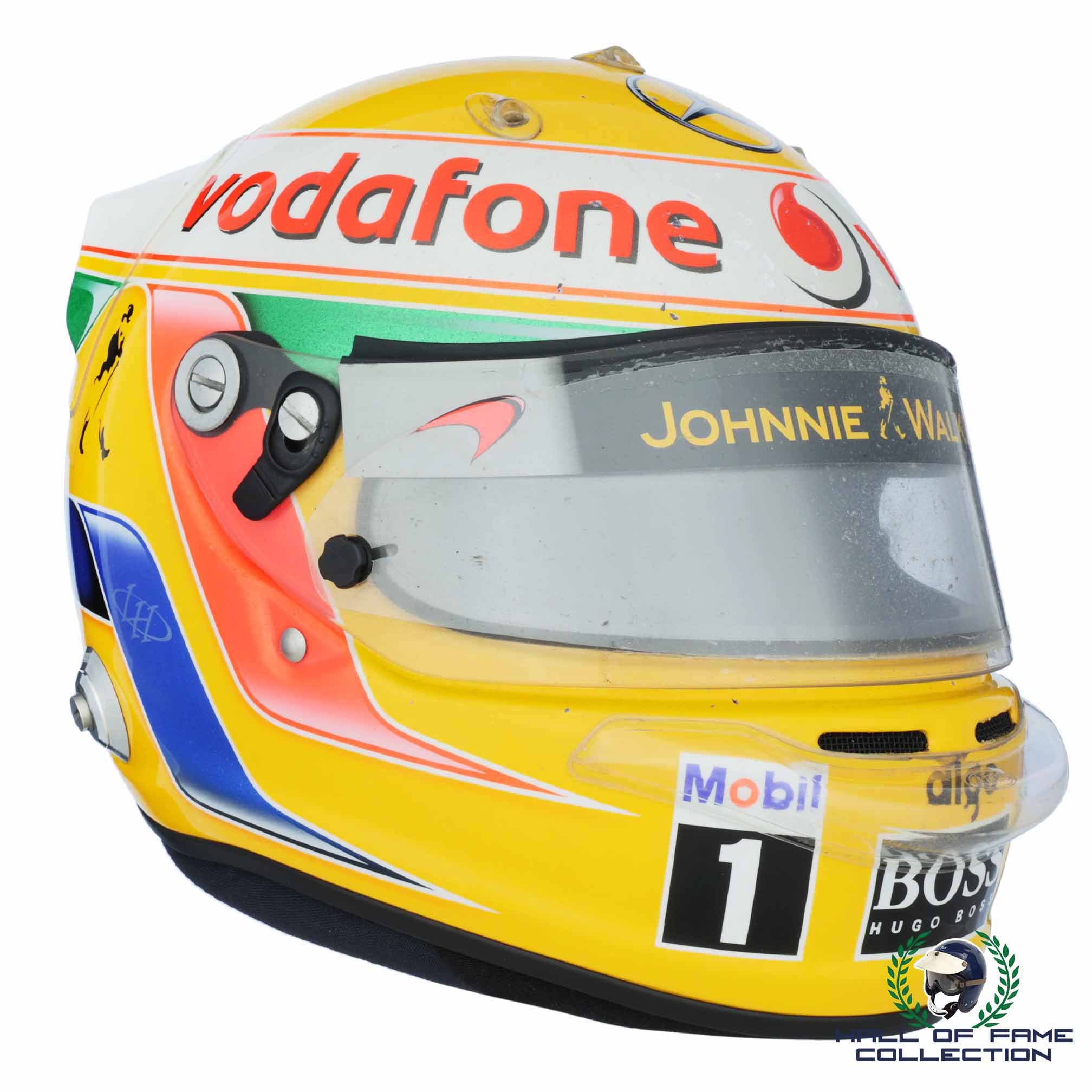 2010 Lewis Hamilton Chinese & Malaysian GP Race Used McLaren Mercedes F1 Helmet