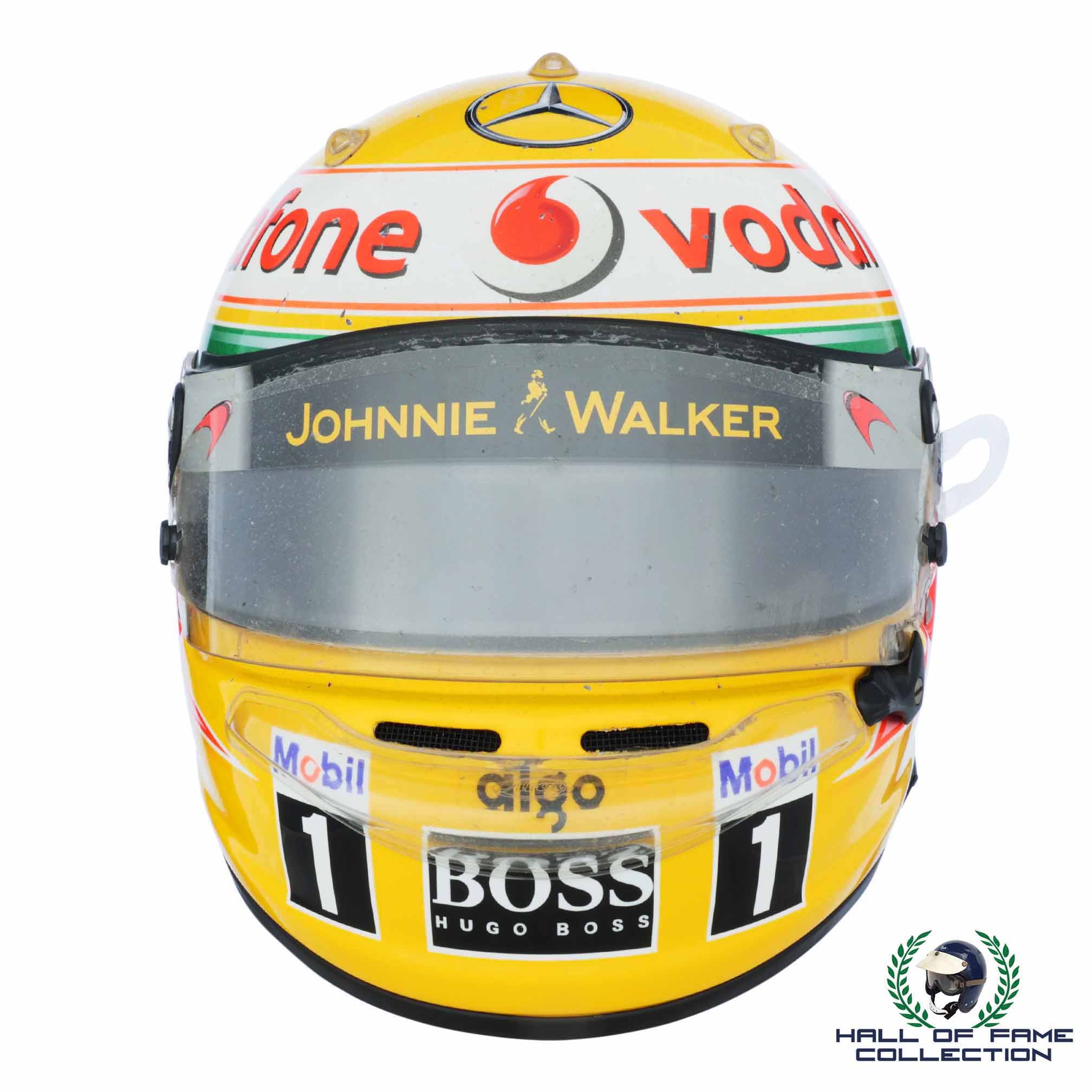 2010 Lewis Hamilton Chinese & Malaysian GP Race Used McLaren Mercedes F1 Helmet