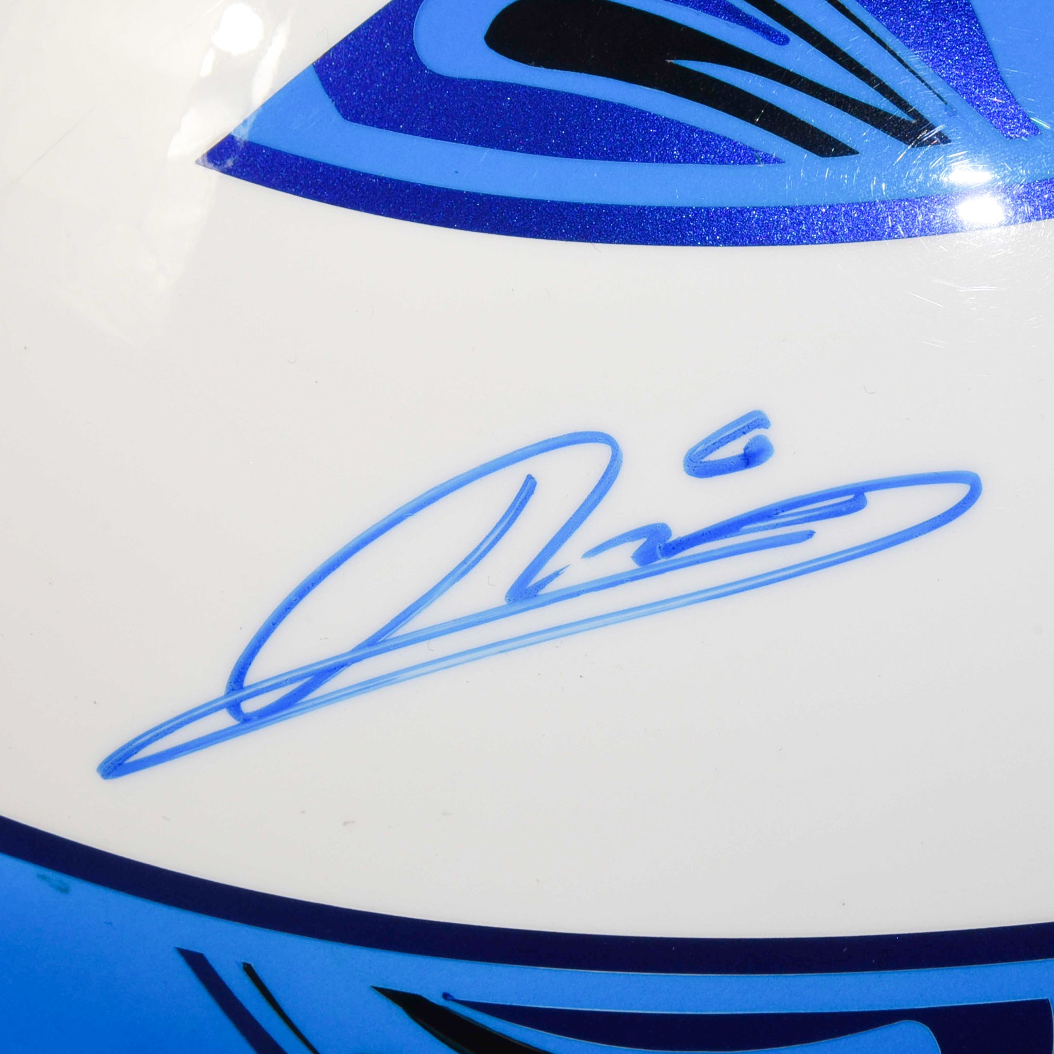 2010 Mika Salo Signed Race Used Bell HP3 ALMS/ FIA GT Ferrari Helmet