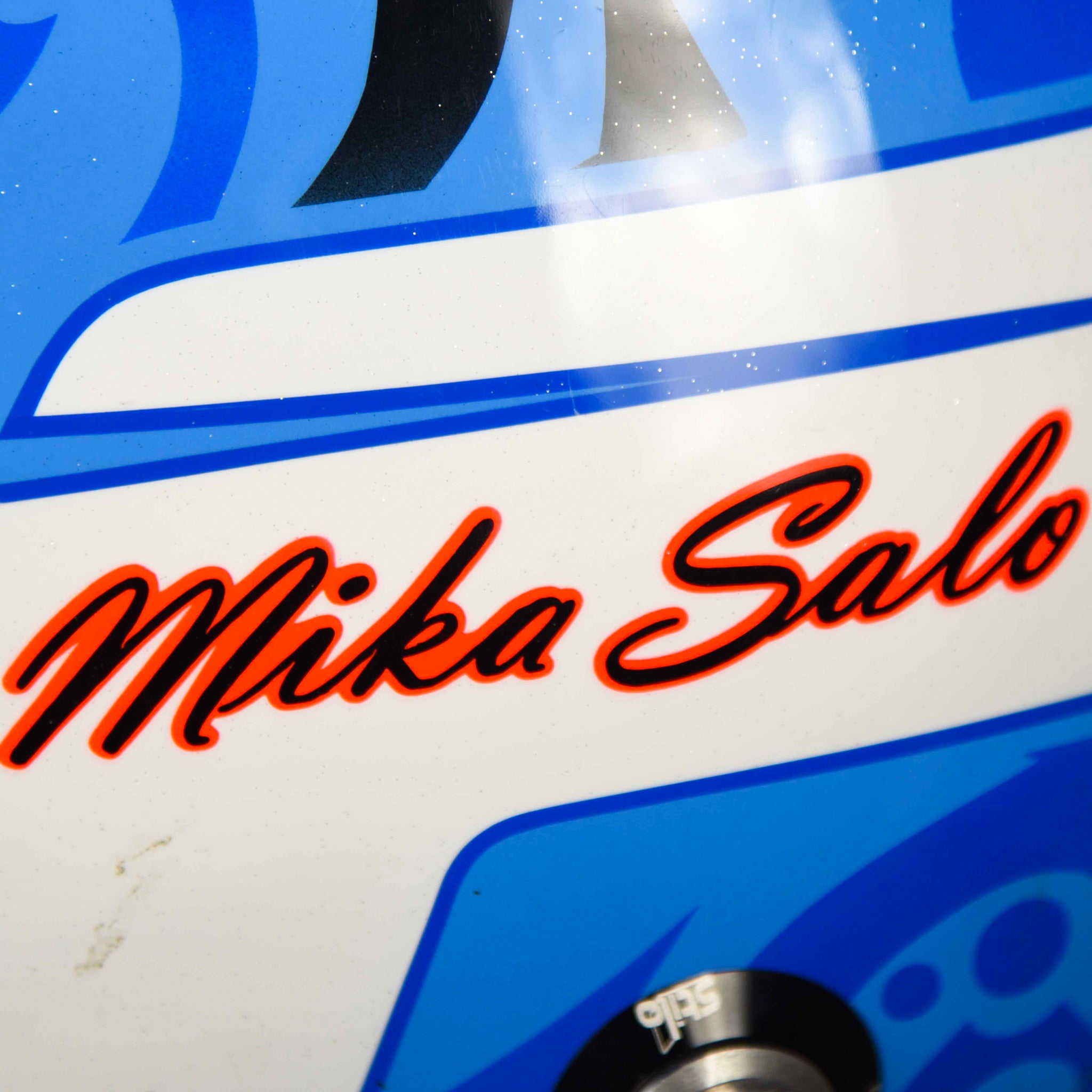 2011/12 Mika Salo Signed Race Winning V8 Supercar / Sebring 12 Hour Ferrari Stilo ST4 WGT Helmet