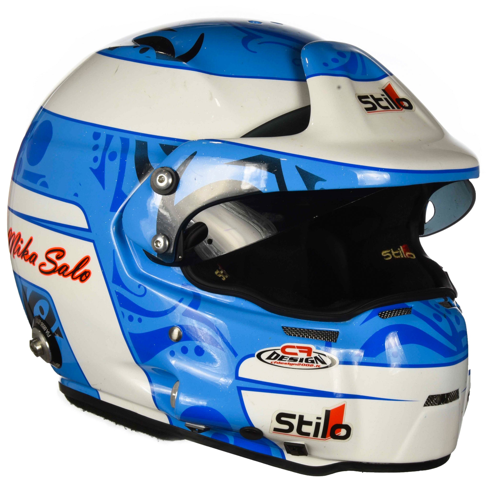 2011/12 Mika Salo Signed Race Winning V8 Supercar / Sebring 12 Hour Ferrari Stilo ST4 WGT Helmet