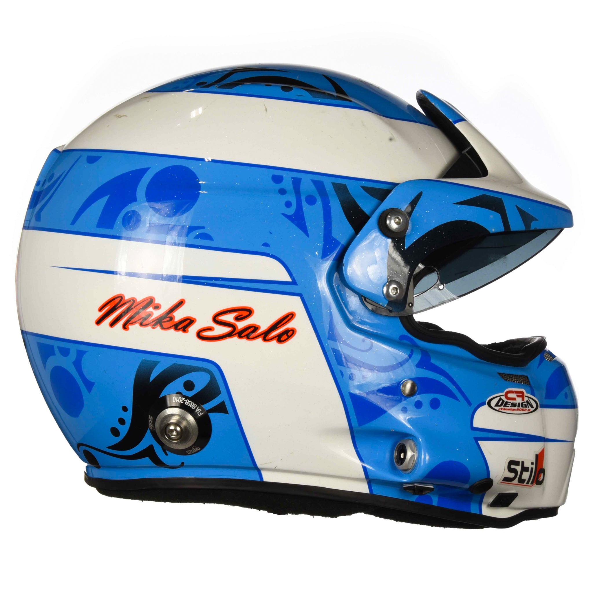 2011/12 Mika Salo Signed Race Winning V8 Supercar / Sebring 12 Hour Ferrari Stilo ST4 WGT Helmet