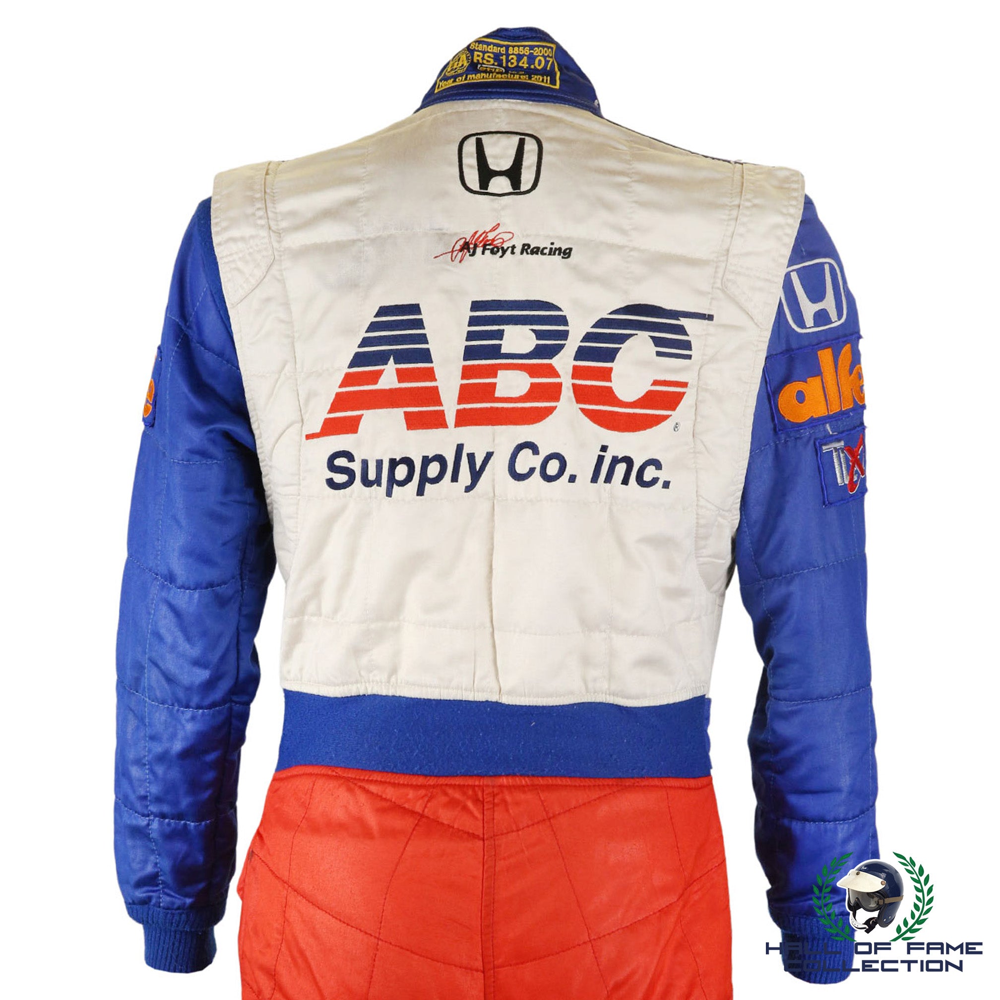 2012 Mike Conway St Pete Race Used AJ Foyt Racing IndyCar Suit