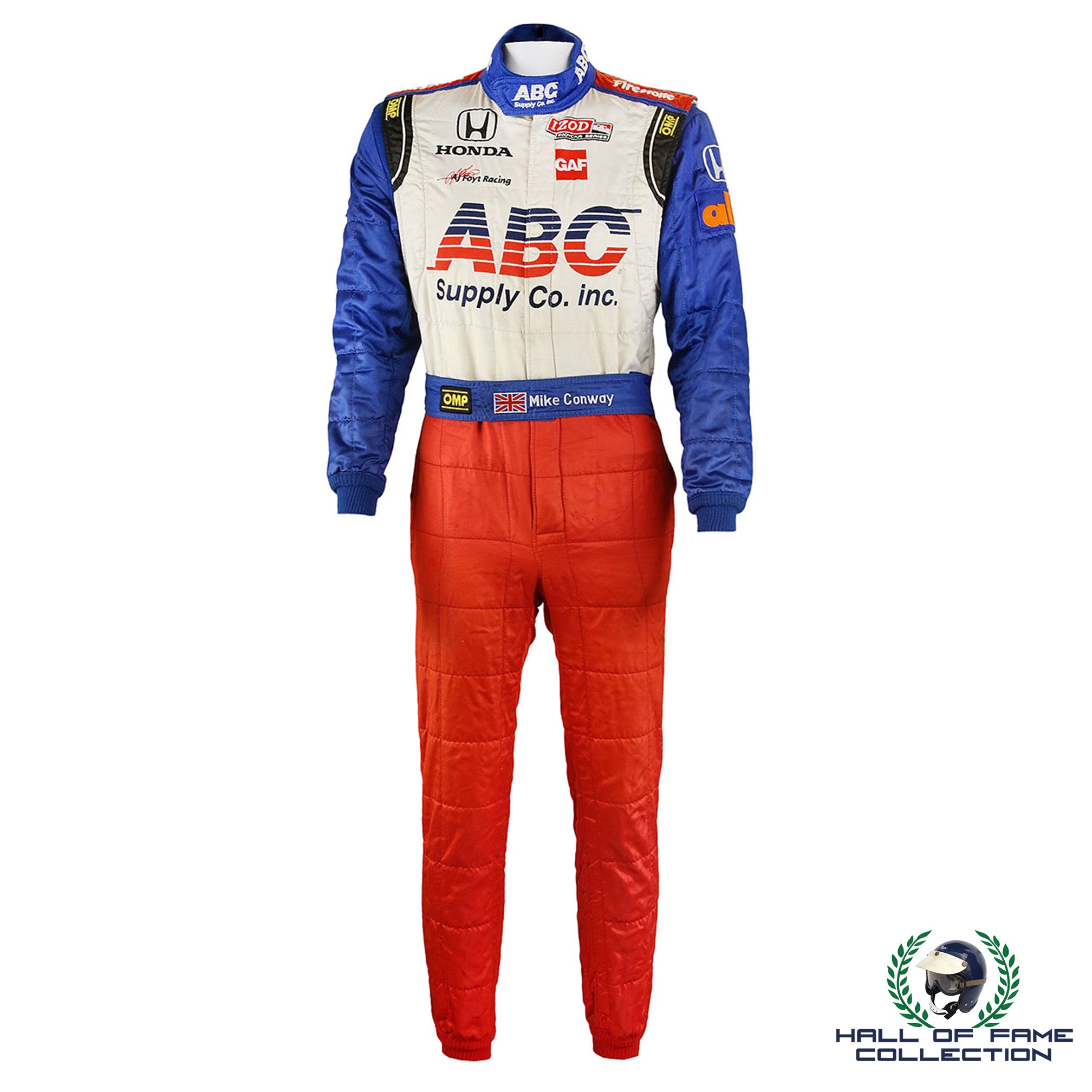 2012 Mike Conway St Pete Race Used AJ Foyt Racing IndyCar Suit