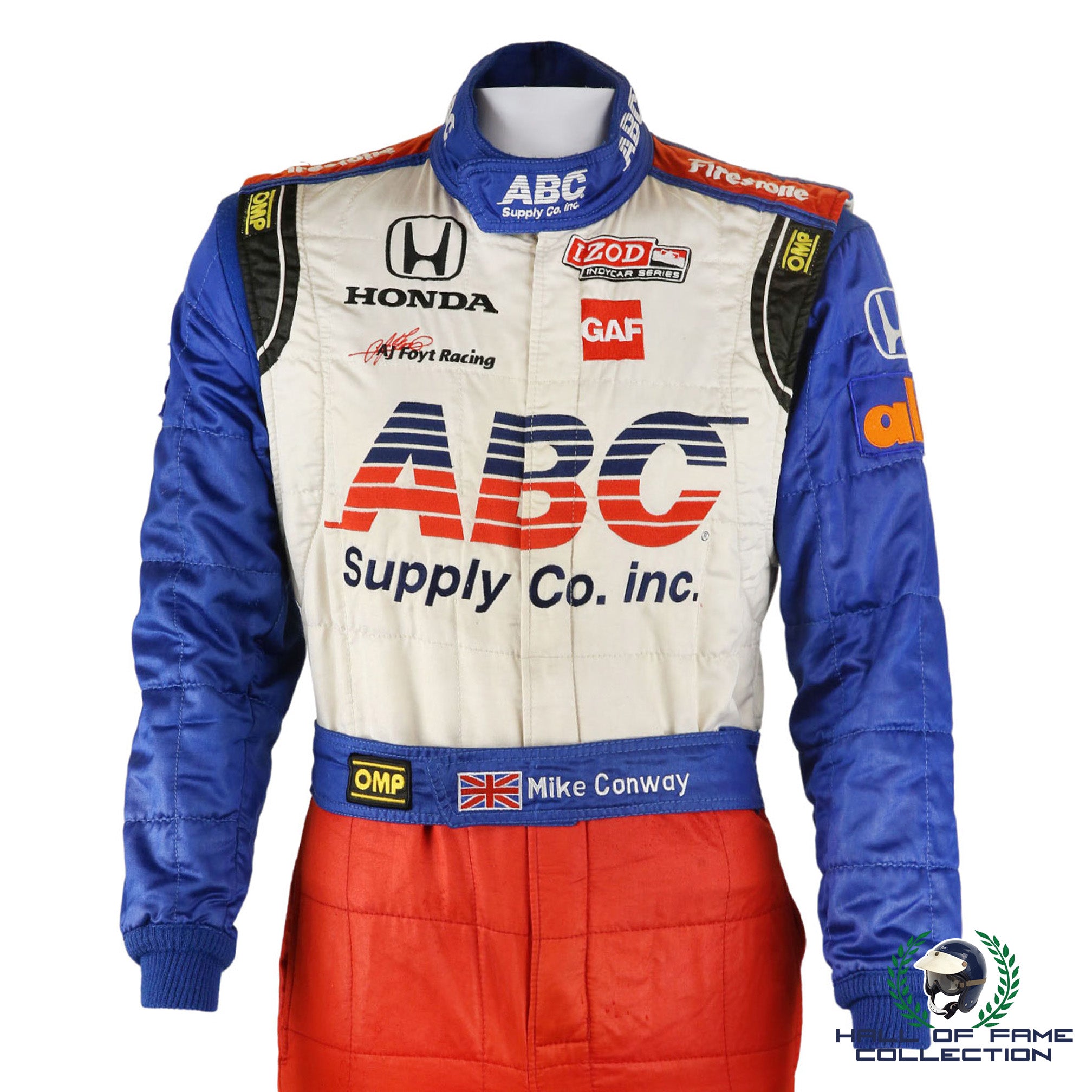 2012 Mike Conway St Pete Race Used AJ Foyt Racing IndyCar Suit