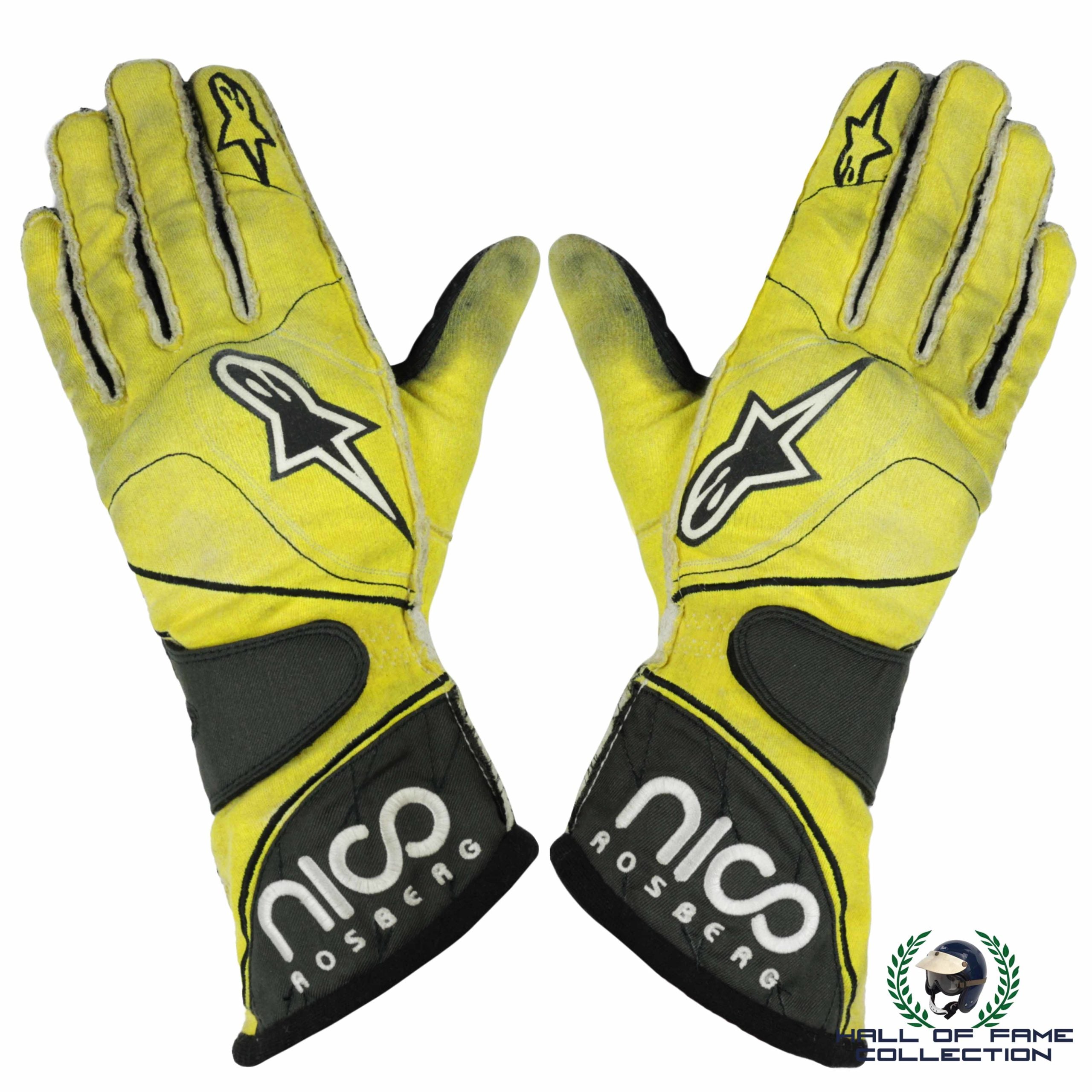 2011 Nico Rosberg Race Used AMG Mercedes Benz Alpinestars F1 Gloves