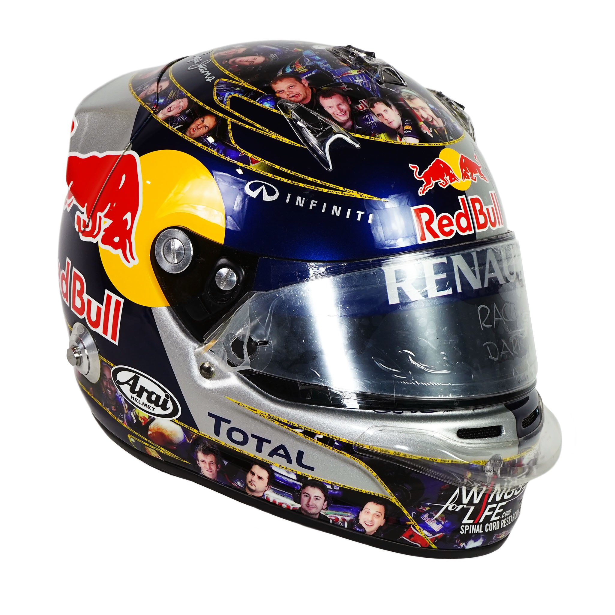 2011 Sebastian Vettel Signed Championship Season Used Red Bull Racing F1 Helmet