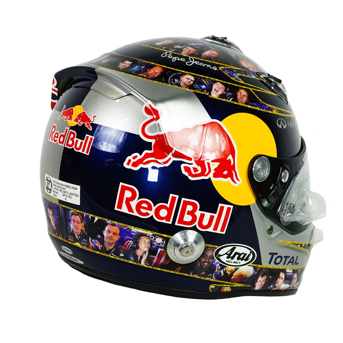 2011 Sebastian Vettel Signed Championship Season Used Red Bull Racing F1 Helmet