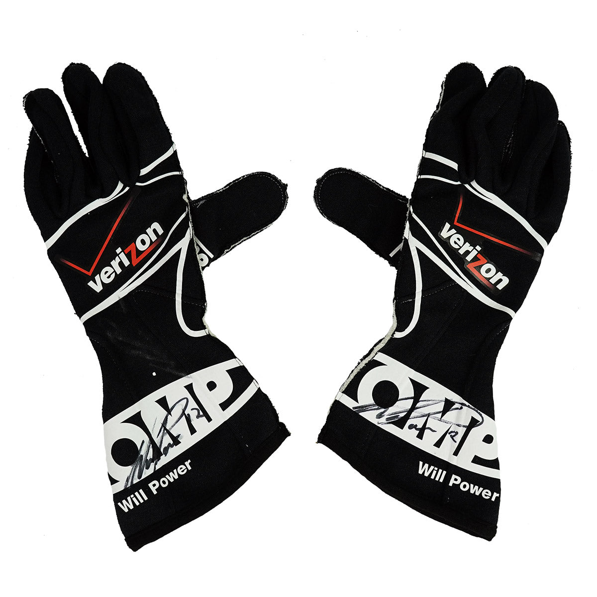 2011 Will Power Signed Race Used Team Penske OMP IndyCar Gloves