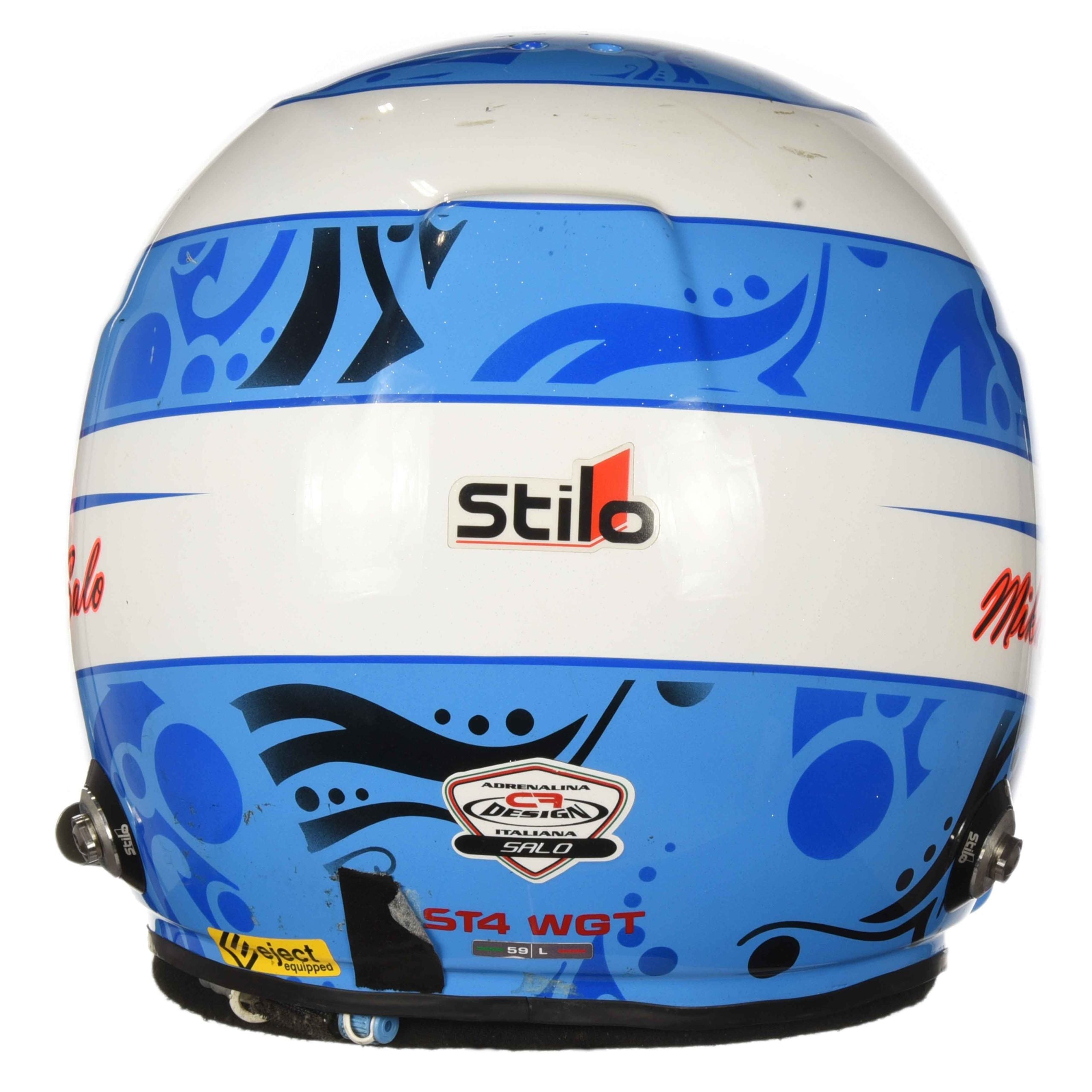 2011/12 Mika Salo Signed Race Winning V8 Supercar / Sebring 12 Hour Ferrari Stilo ST4 WGT Helmet