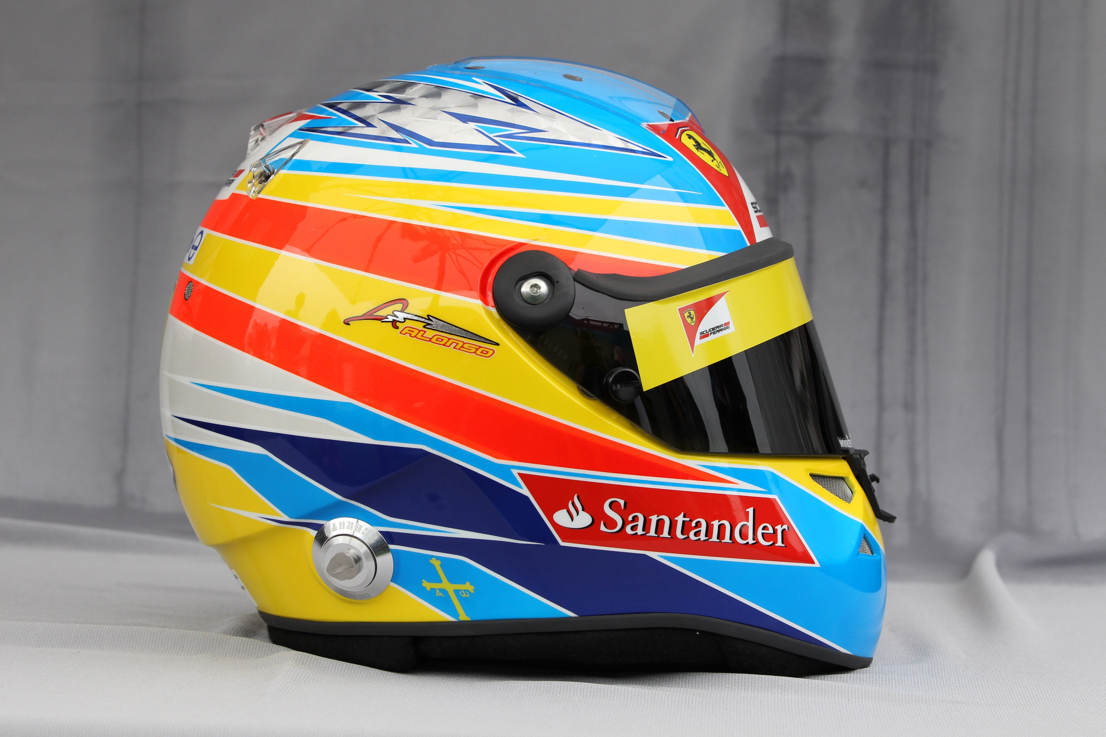 2011 Fernando Alonso Signed Australian GP Used Ferrari F1 Helmet