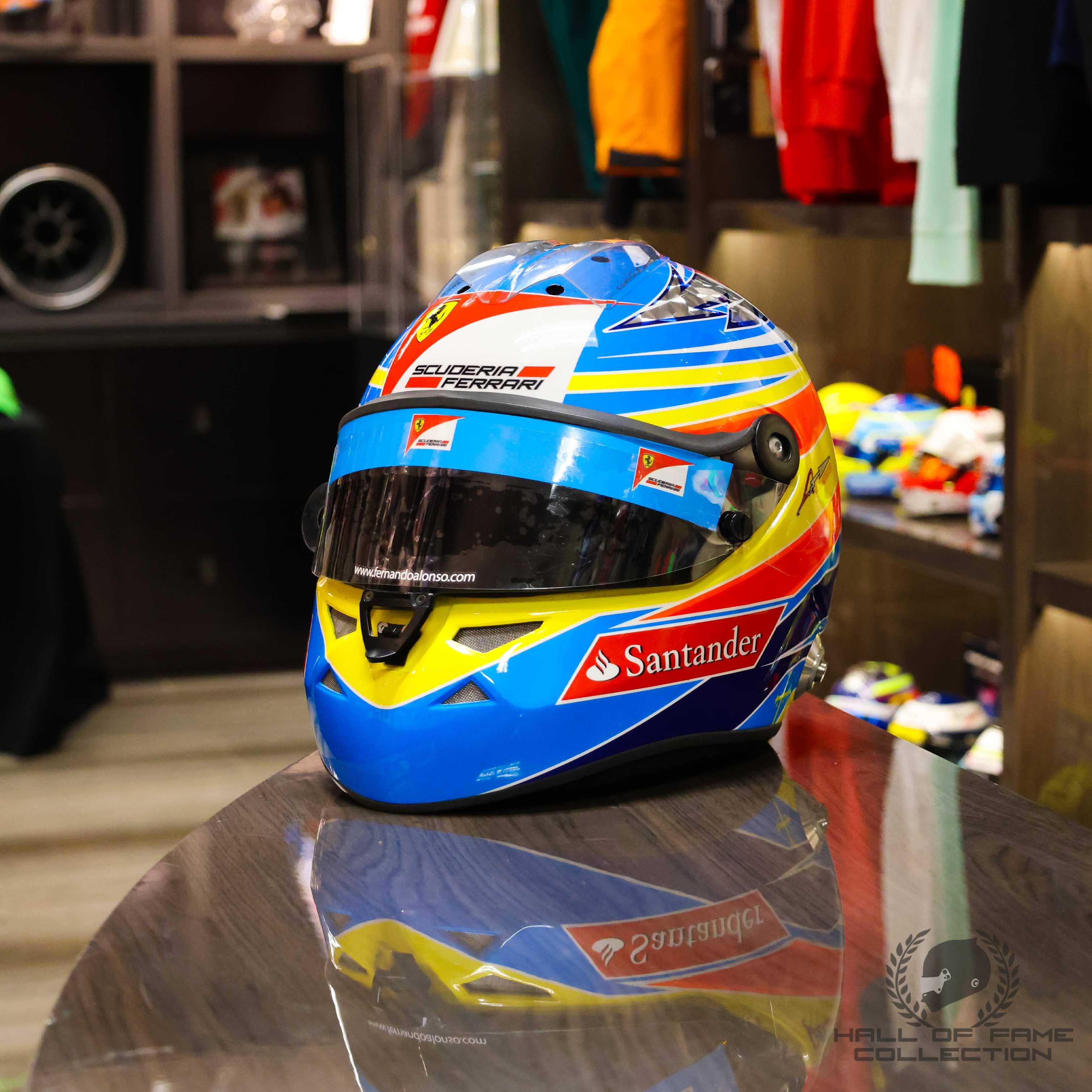 2011 Fernando Alonso Signed Australian GP Used Ferrari F1 Helmet