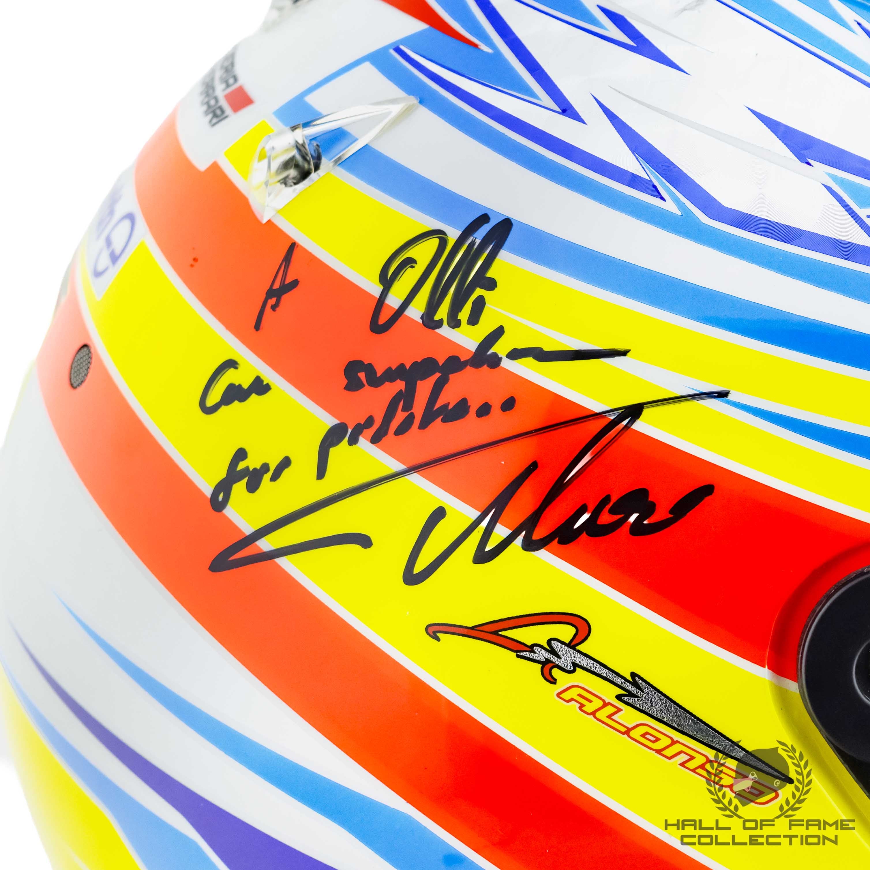 2011 Fernando Alonso Signed Australian GP Used Ferrari F1 Helmet