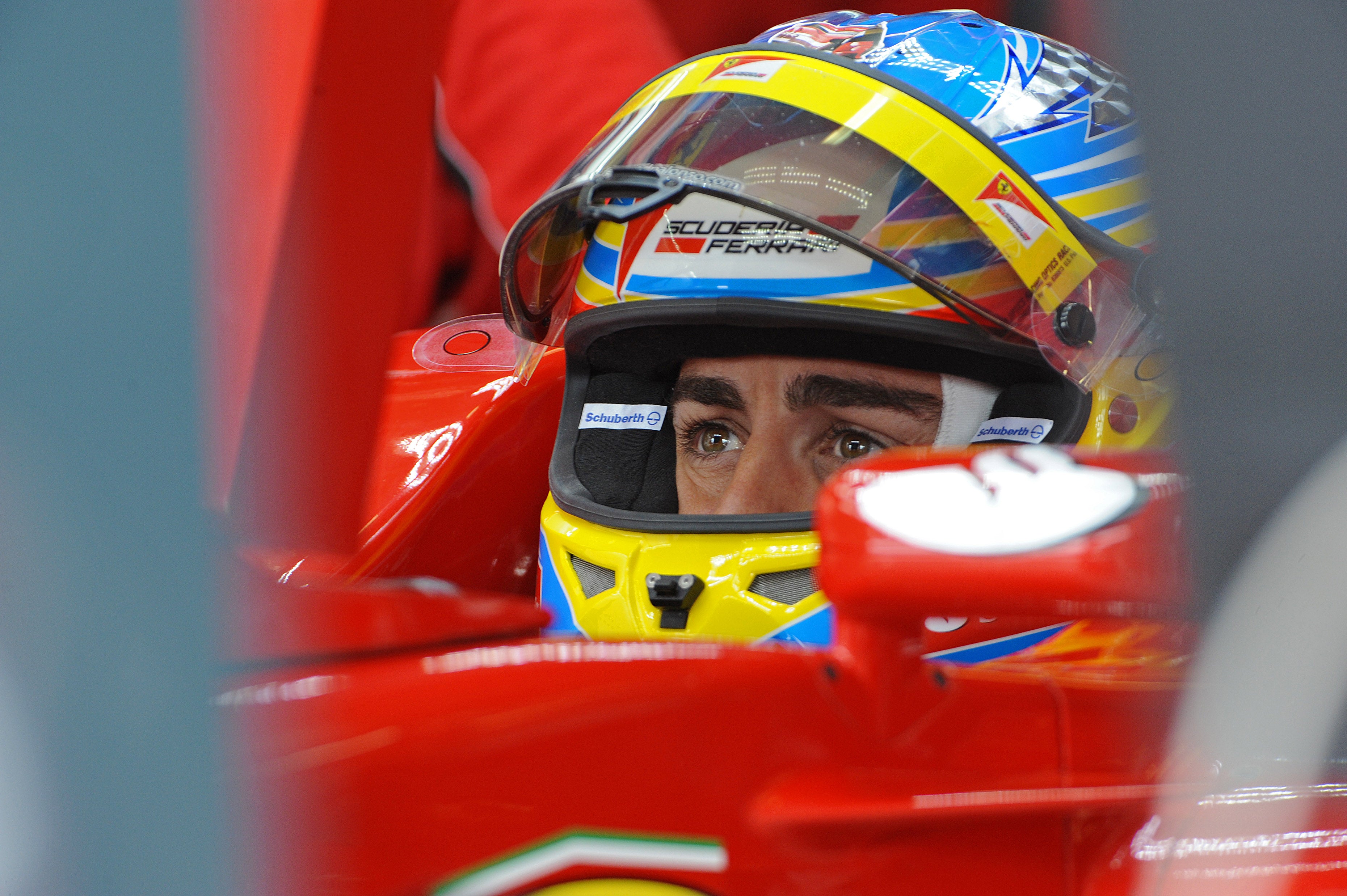 2011 Fernando Alonso Signed Australian GP Used Ferrari F1 Helmet