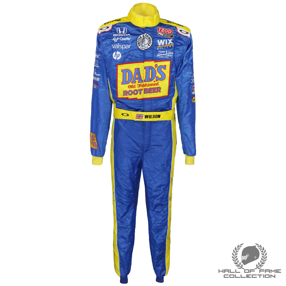 2011 Justin Wilson Signed Iowa Corn 250 Used Dreyer & Reinbold Racing Indycar Suit