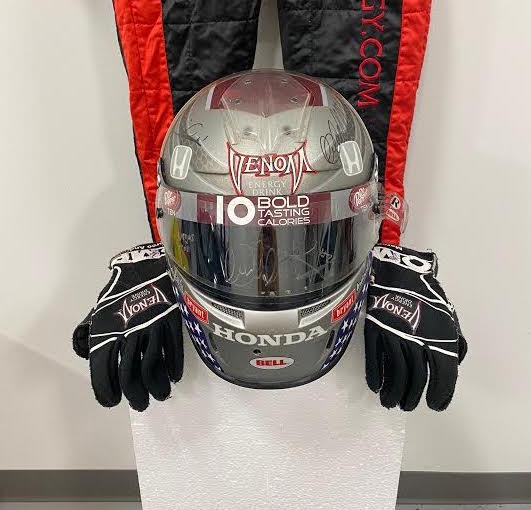 2011 Marco Andretti Signed Las Vegas 100th Start Race Worn Andretti Autosport IndyCar Helmet