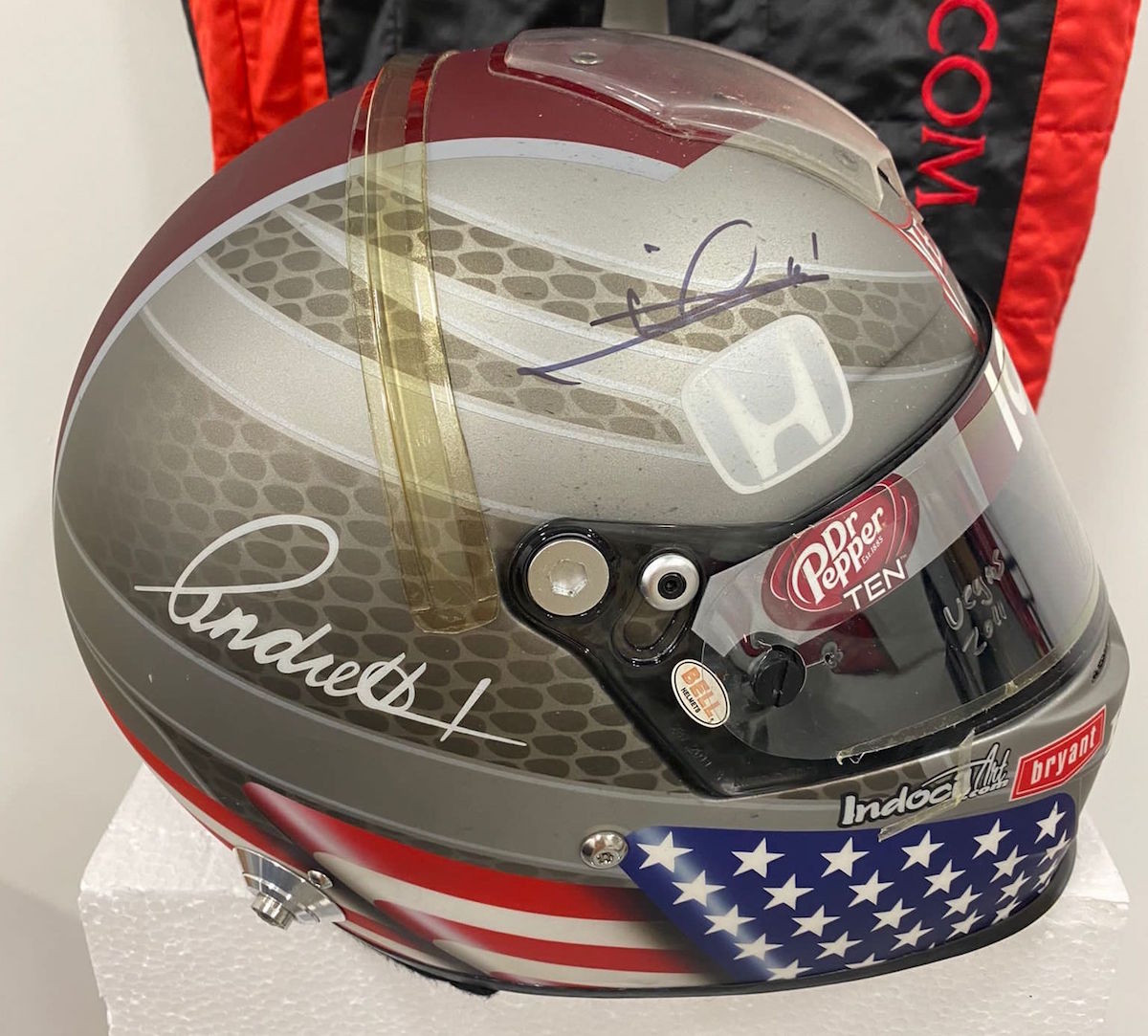 2011 Marco Andretti Signed Las Vegas 100th Start Race Worn Andretti Autosport IndyCar Helmet