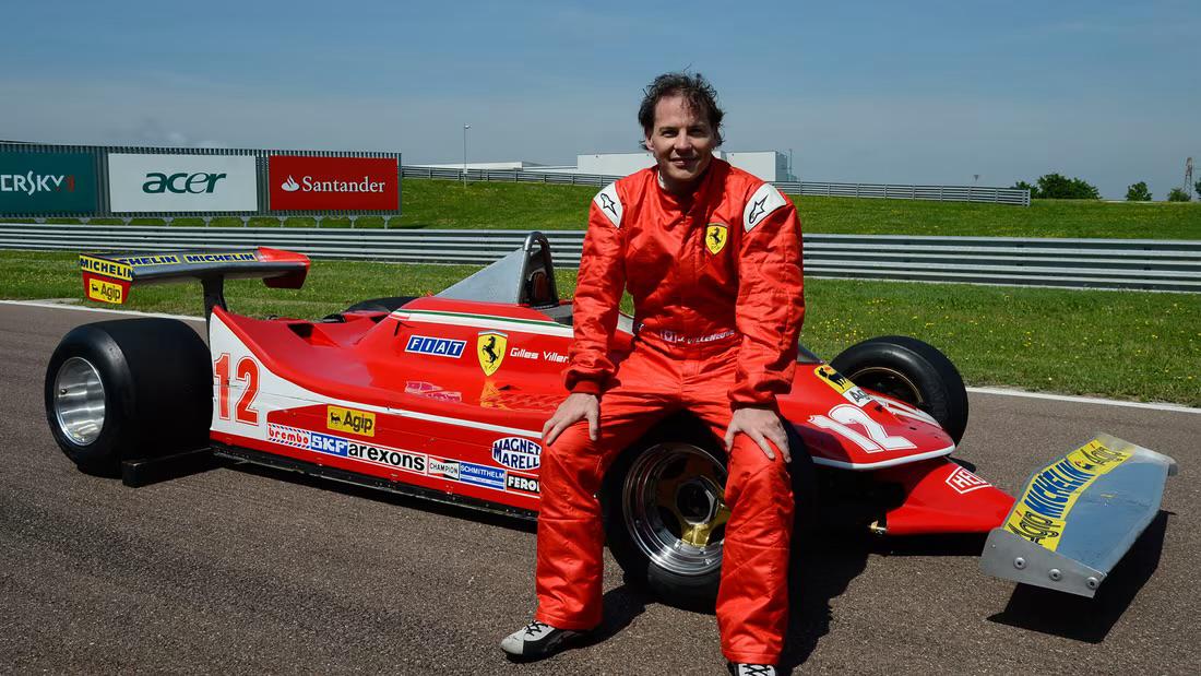 2012 Jacques Villeneuve Signed Used 30th Anniversary Ferrari F1 Suit & Helmet