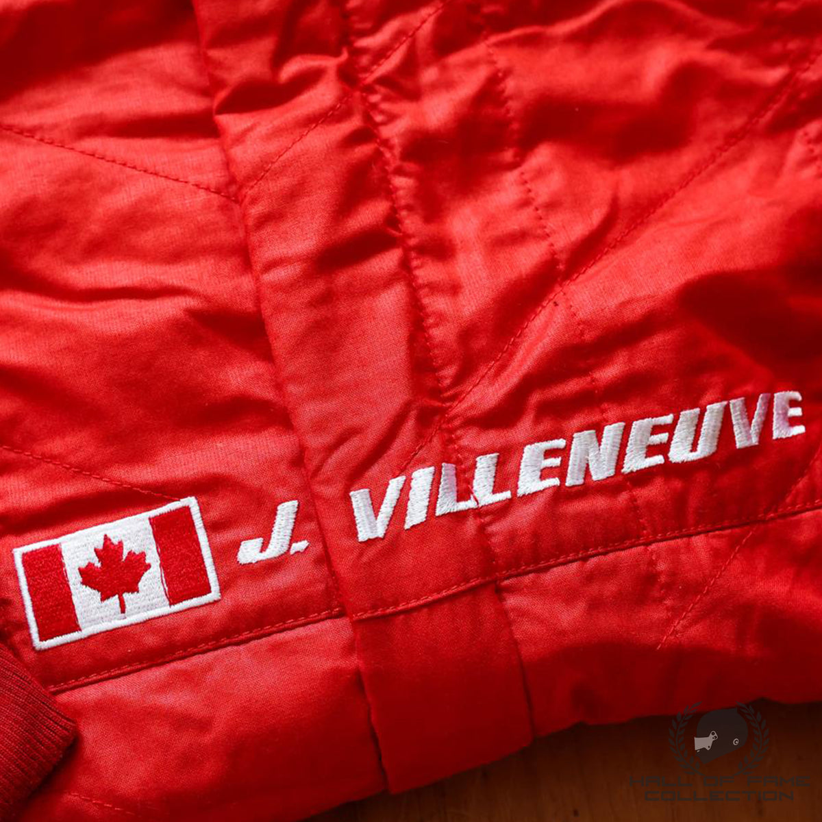 2012 Jacques Villeneuve Signed Used 30th Anniversary Ferrari F1 Suit & Helmet