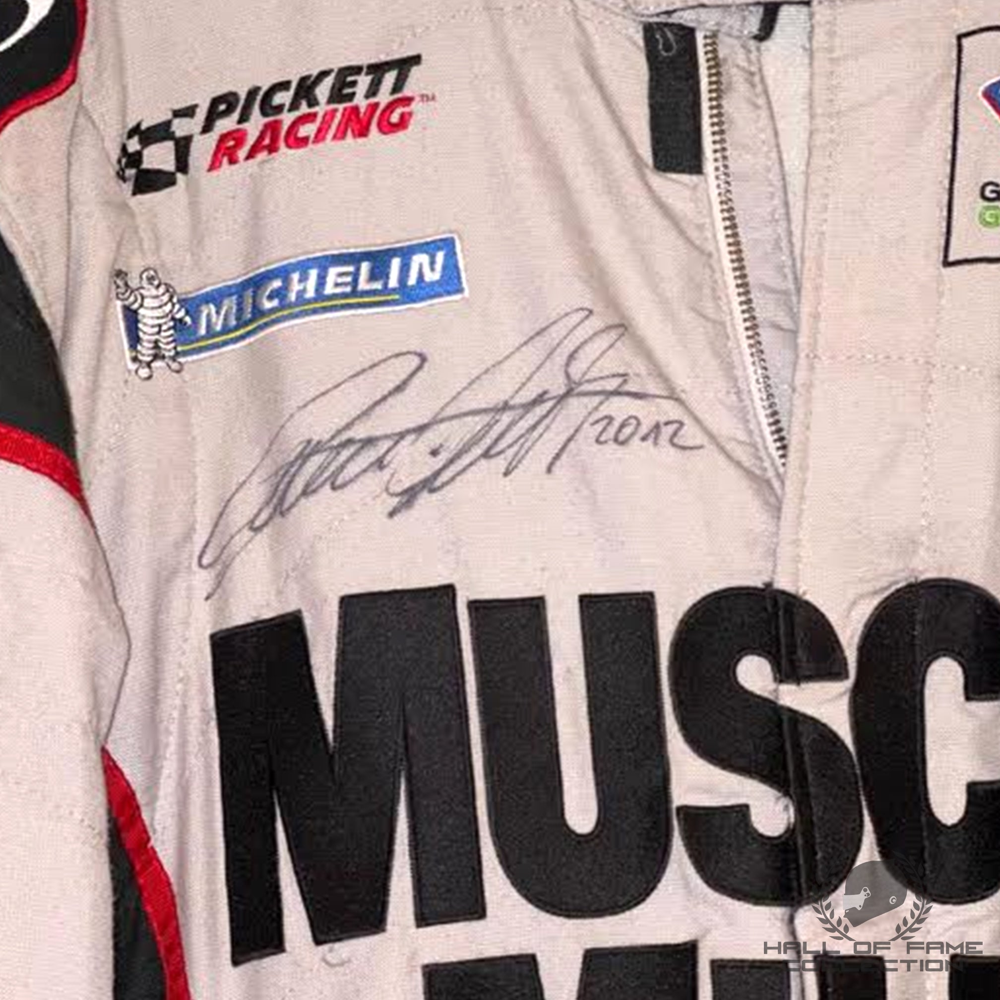 2012 Lucas Luhr Signed Muscle Milk Pickett Racing ALMS Championship Season Suit