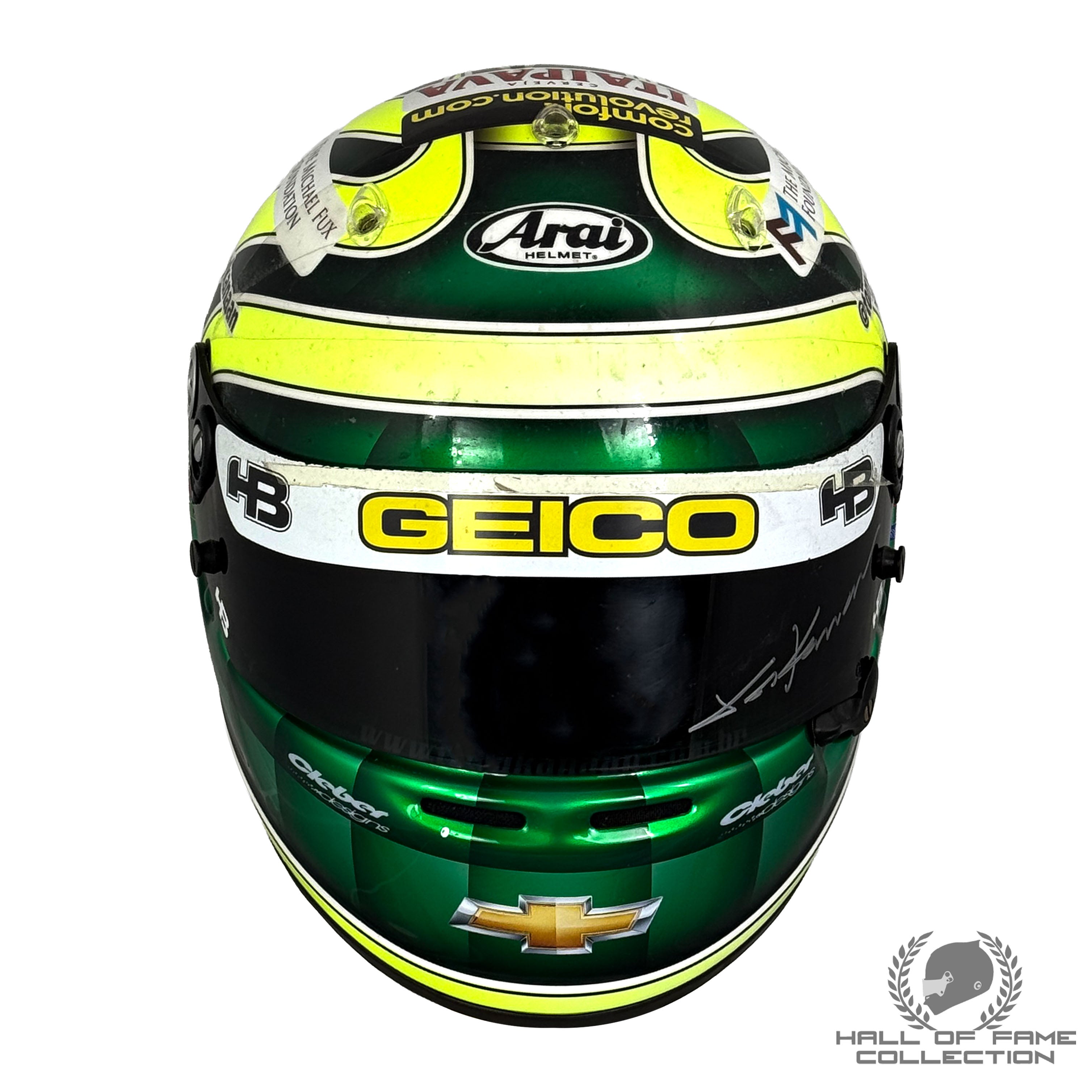 2011-12 Tony Kanaan Signed Race Used KV Racing Technology IndyCar Helmet
